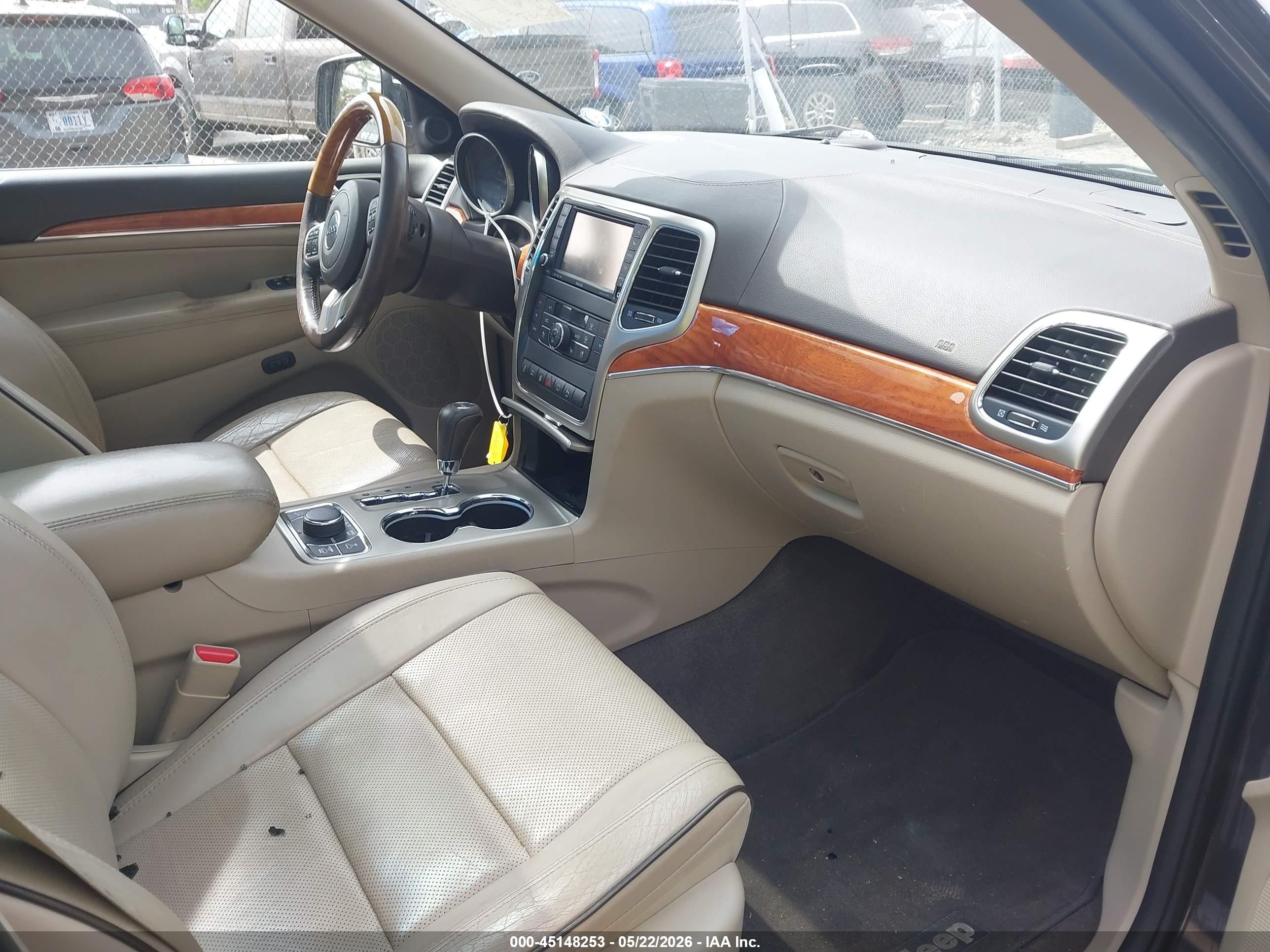 2013 Jeep Grand Cherokee Overland Черный vin: 1C4RJFCT0DC523701
