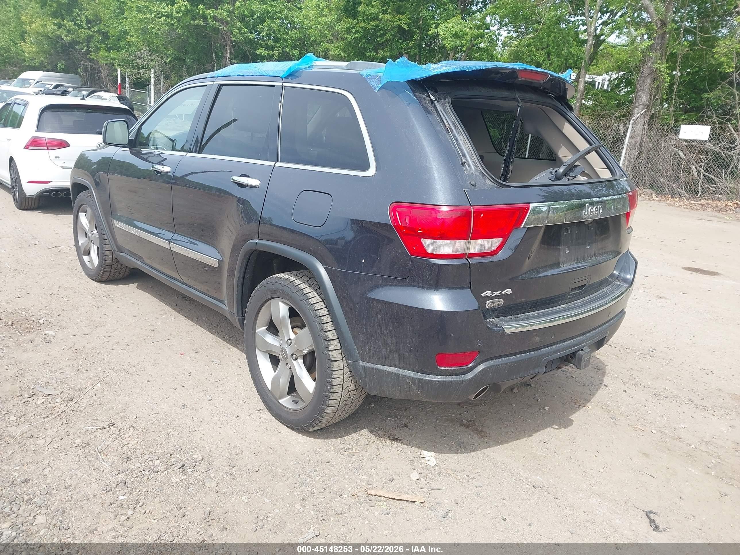 2013 Jeep Grand Cherokee Overland Черный vin: 1C4RJFCT0DC523701