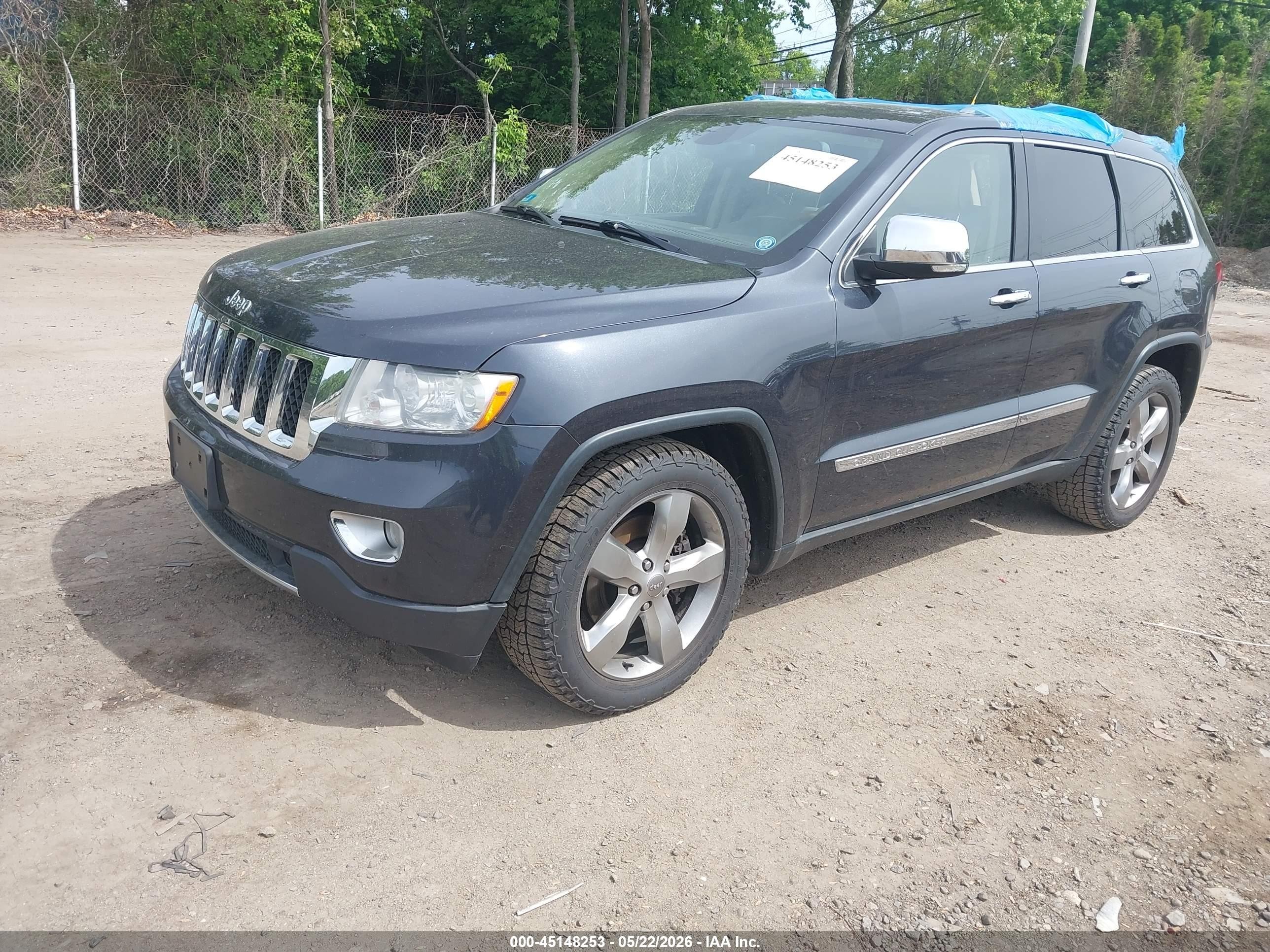 2013 Jeep Grand Cherokee Overland Черный vin: 1C4RJFCT0DC523701