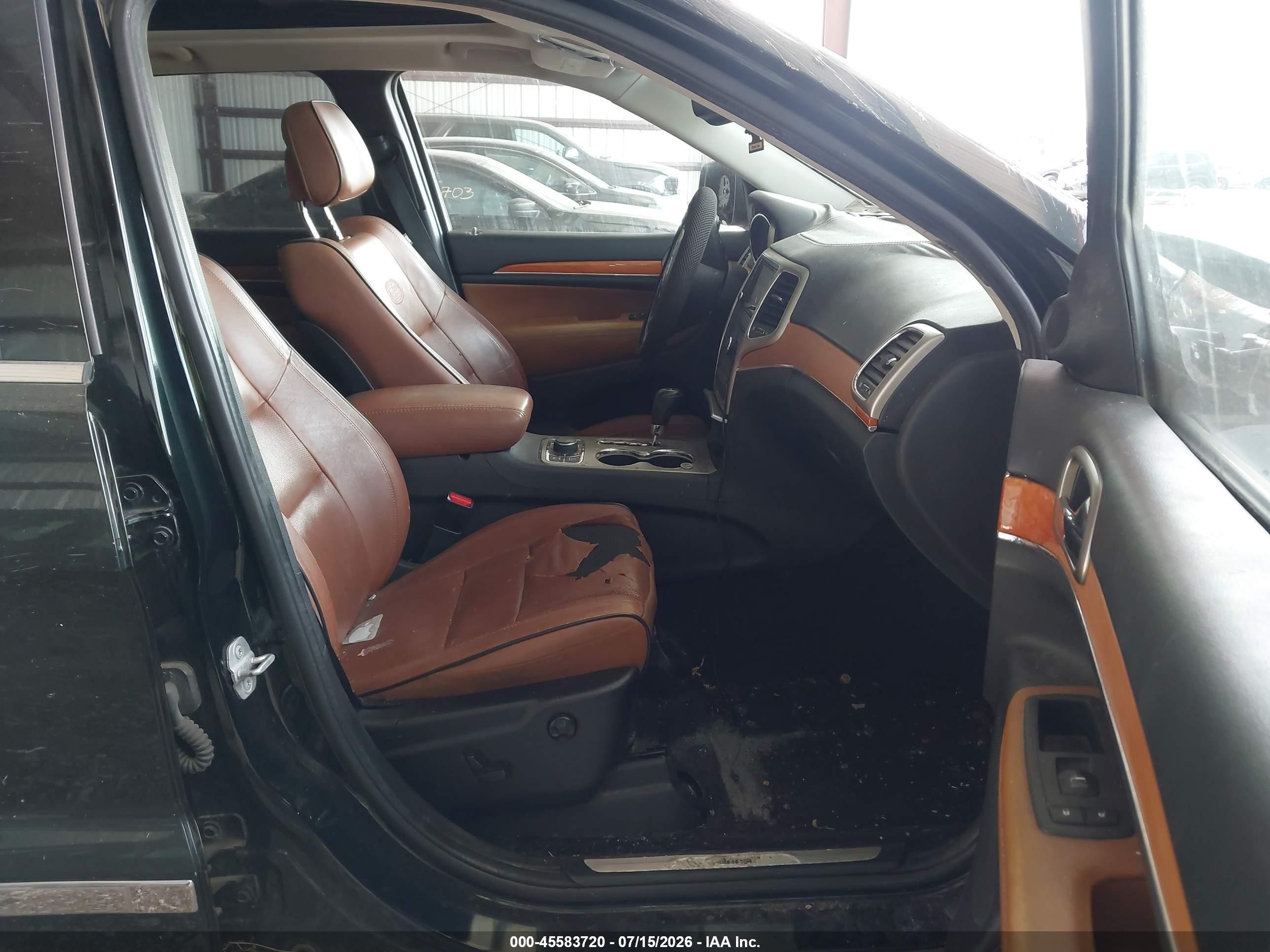 2013 Jeep Grand Cherokee Overland Black vin: 1C4RJFCT0DC583896
