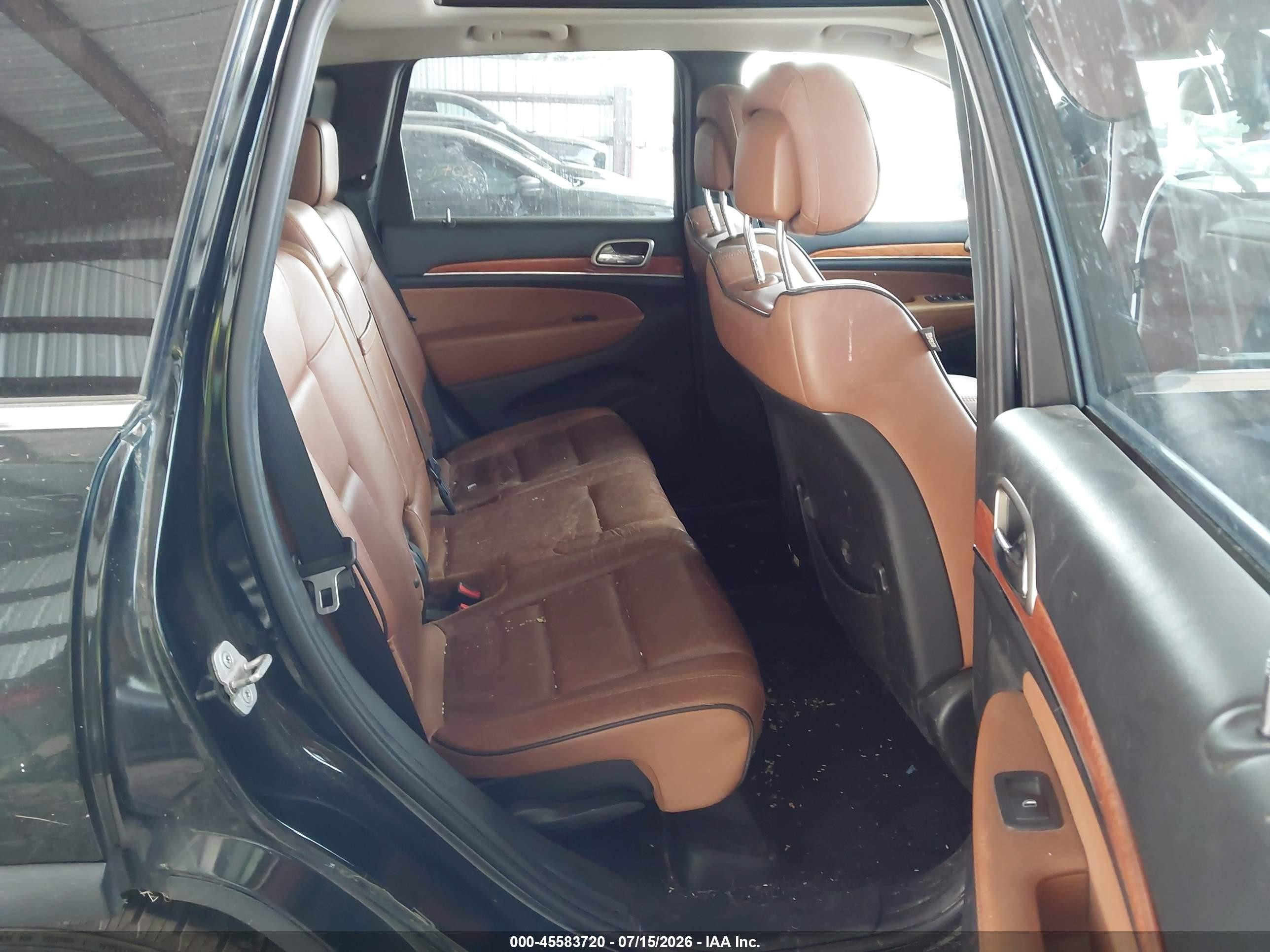 2013 Jeep Grand Cherokee Overland Black vin: 1C4RJFCT0DC583896