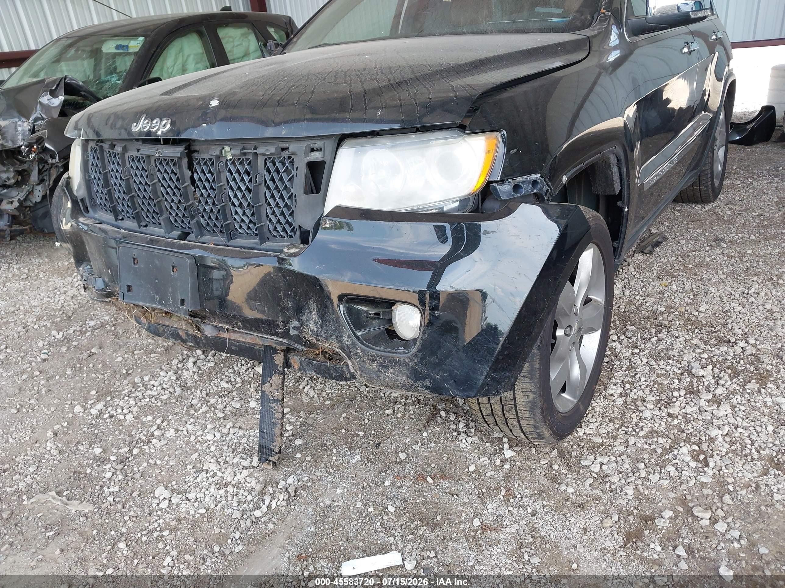 2013 Jeep Grand Cherokee Overland Black vin: 1C4RJFCT0DC583896