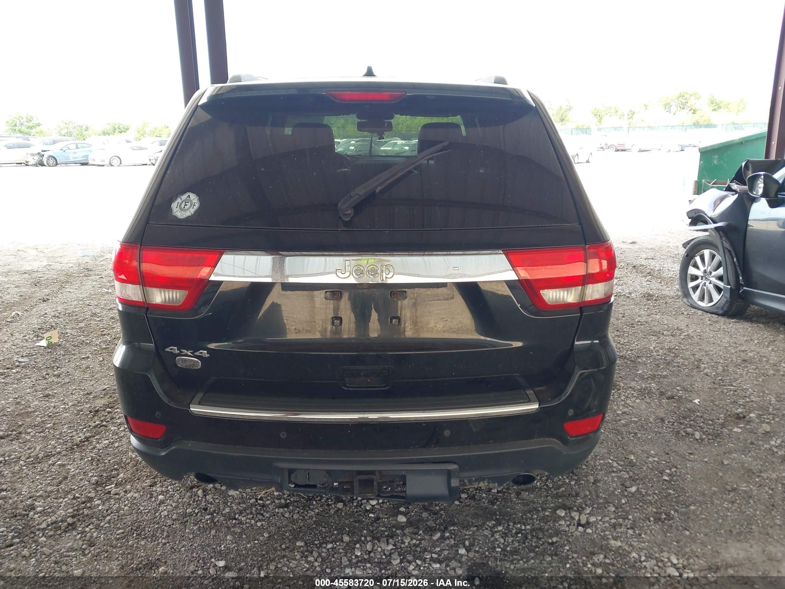 2013 Jeep Grand Cherokee Overland Black vin: 1C4RJFCT0DC583896