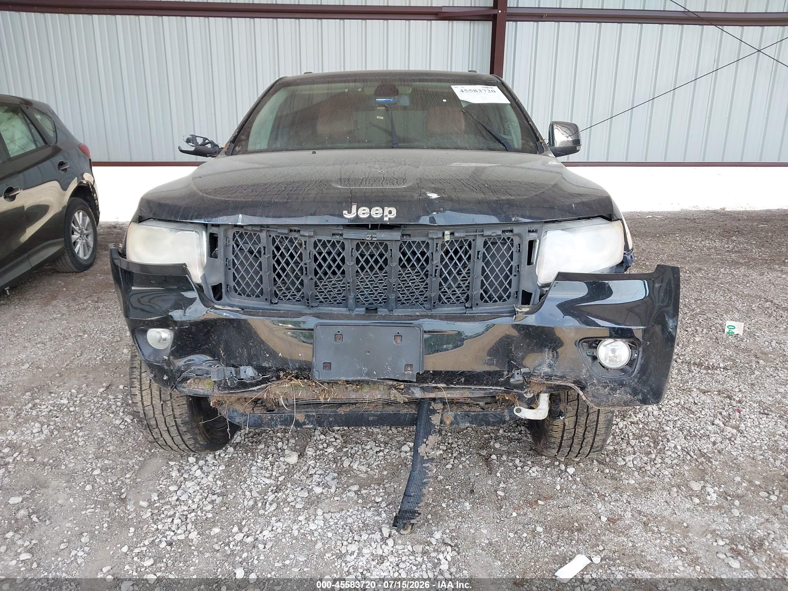 2013 Jeep Grand Cherokee Overland Black vin: 1C4RJFCT0DC583896
