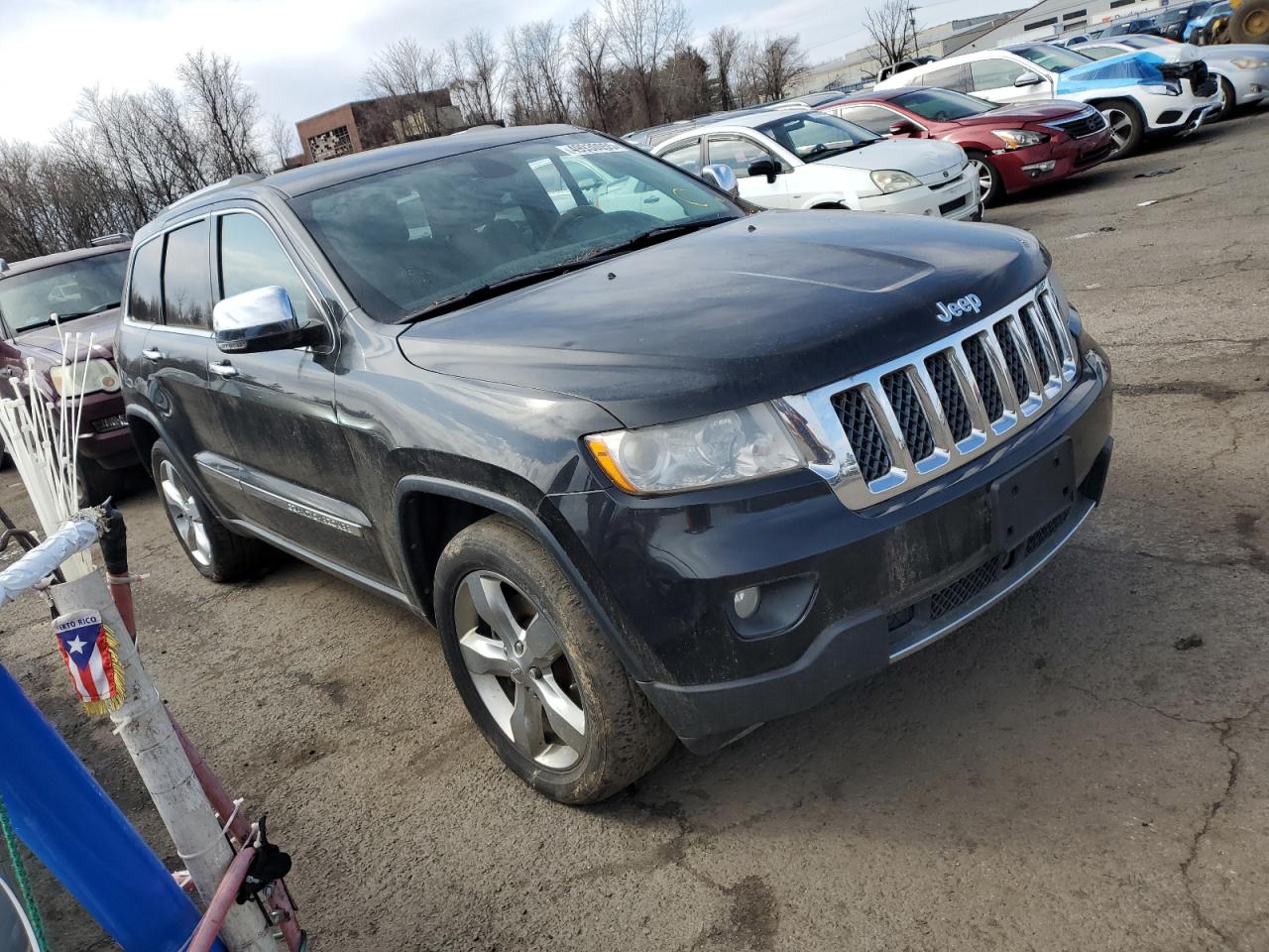 2013 Jeep Grand Cherokee Overland Black vin: 1C4RJFCT0DC652215