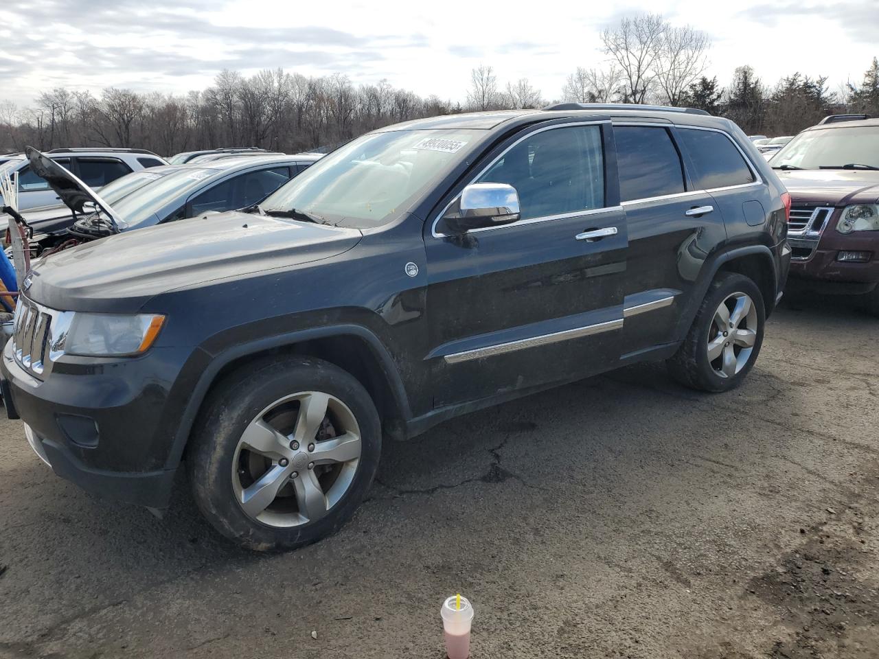 2013 Jeep Grand Cherokee Overland Black vin: 1C4RJFCT0DC652215