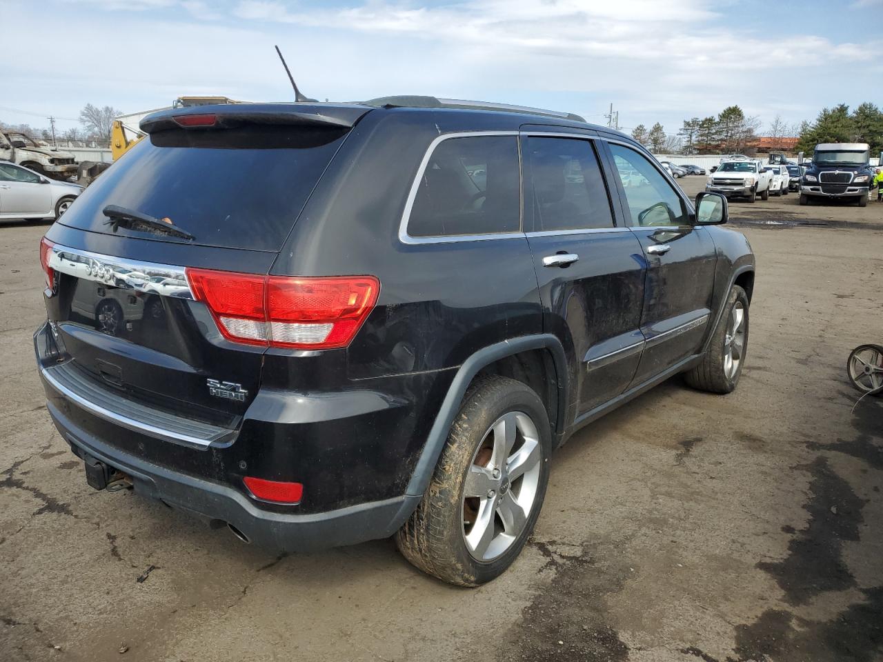 2013 Jeep Grand Cherokee Overland Black vin: 1C4RJFCT0DC652215