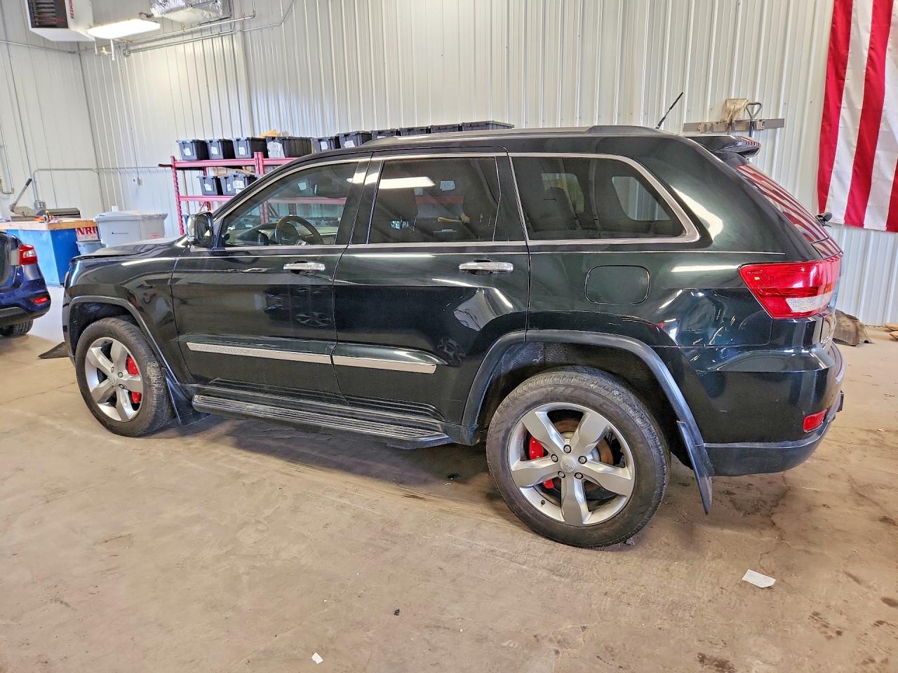 2013 Jeep Grand Cherokee Overland Black vin: 1C4RJFCT0DC658256