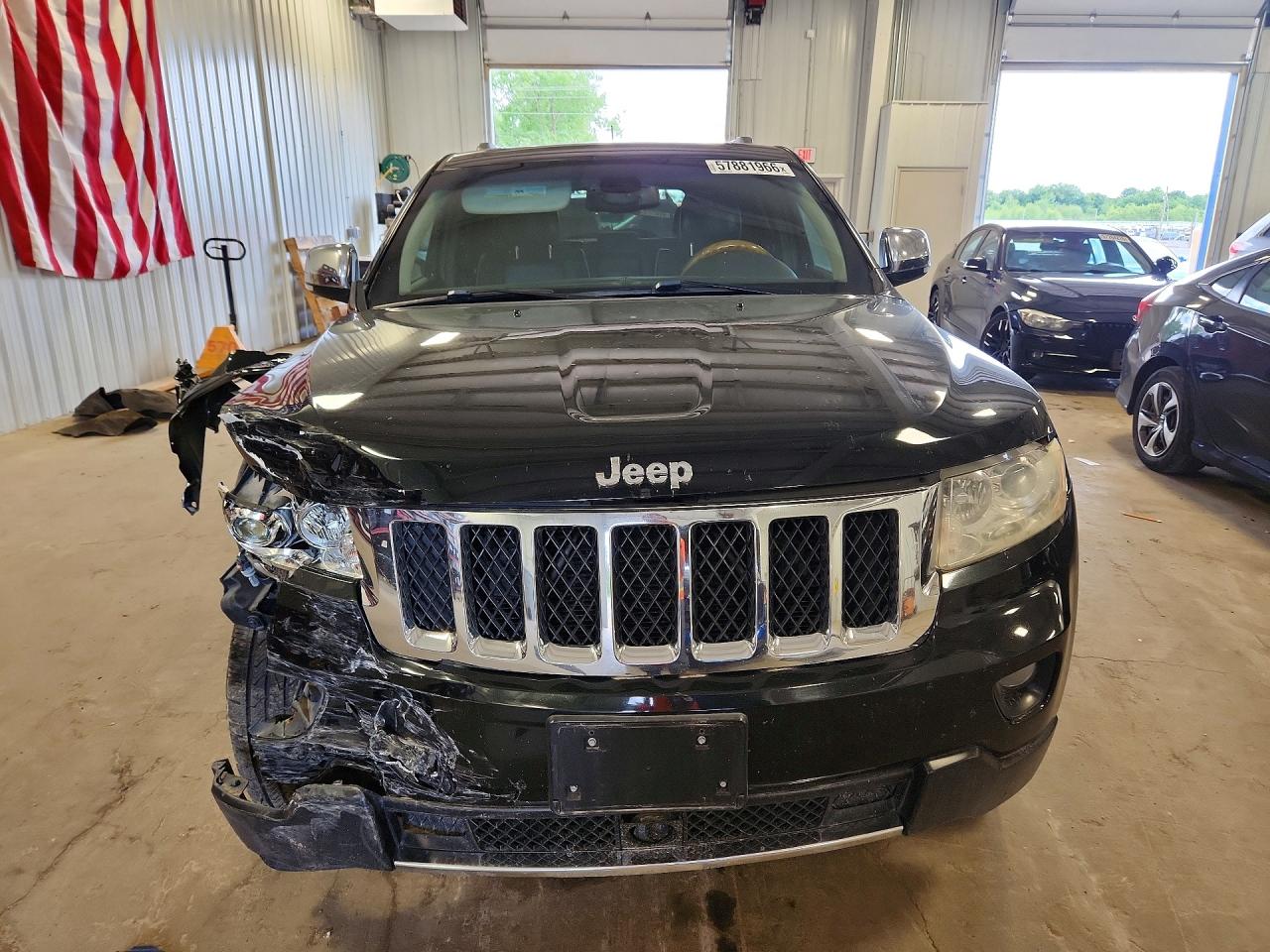 2013 Jeep Grand Cherokee Overland Black vin: 1C4RJFCT0DC658256