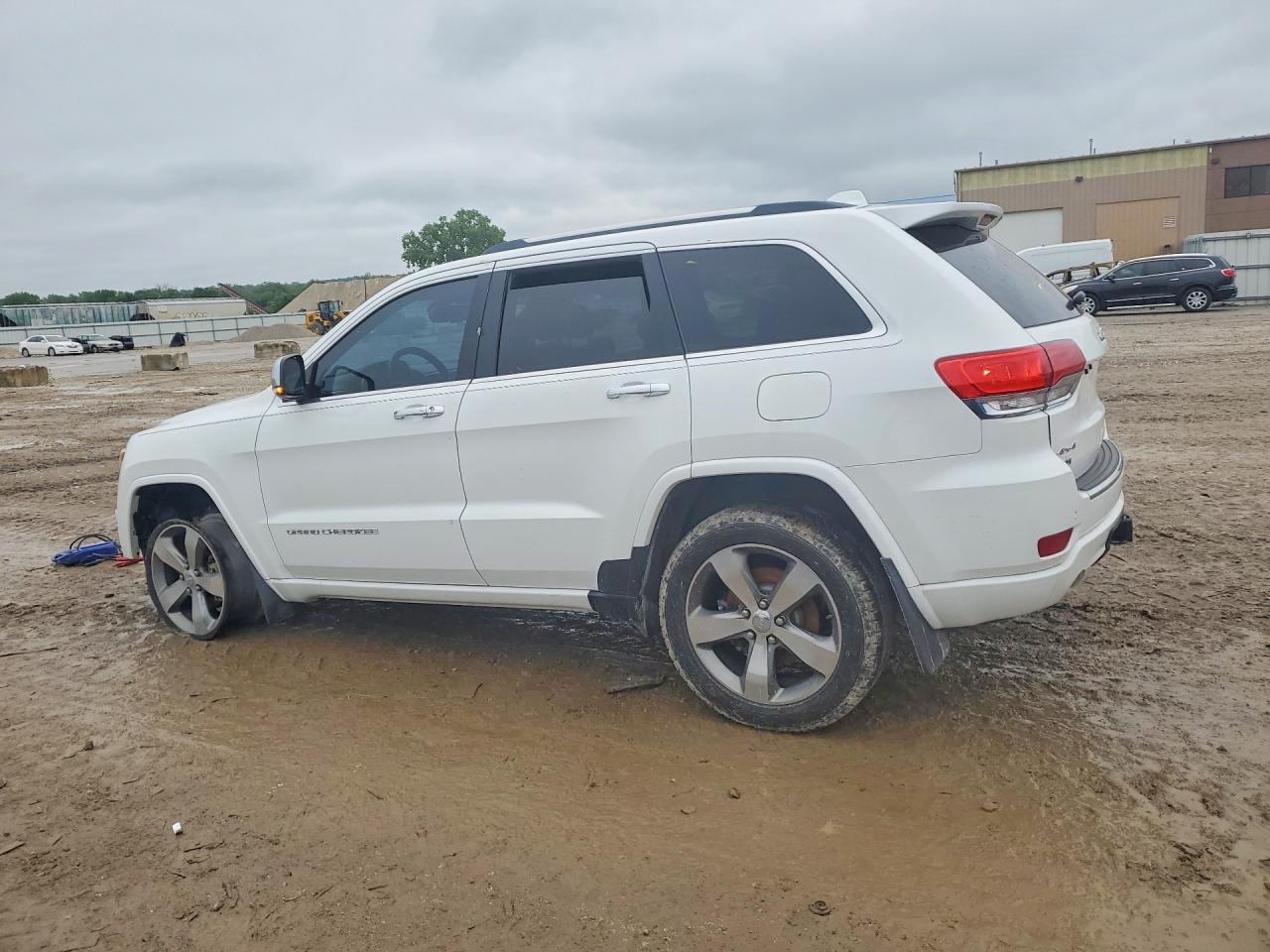 2014 Jeep Grand Cherokee Overland White vin: 1C4RJFCT0EC145896