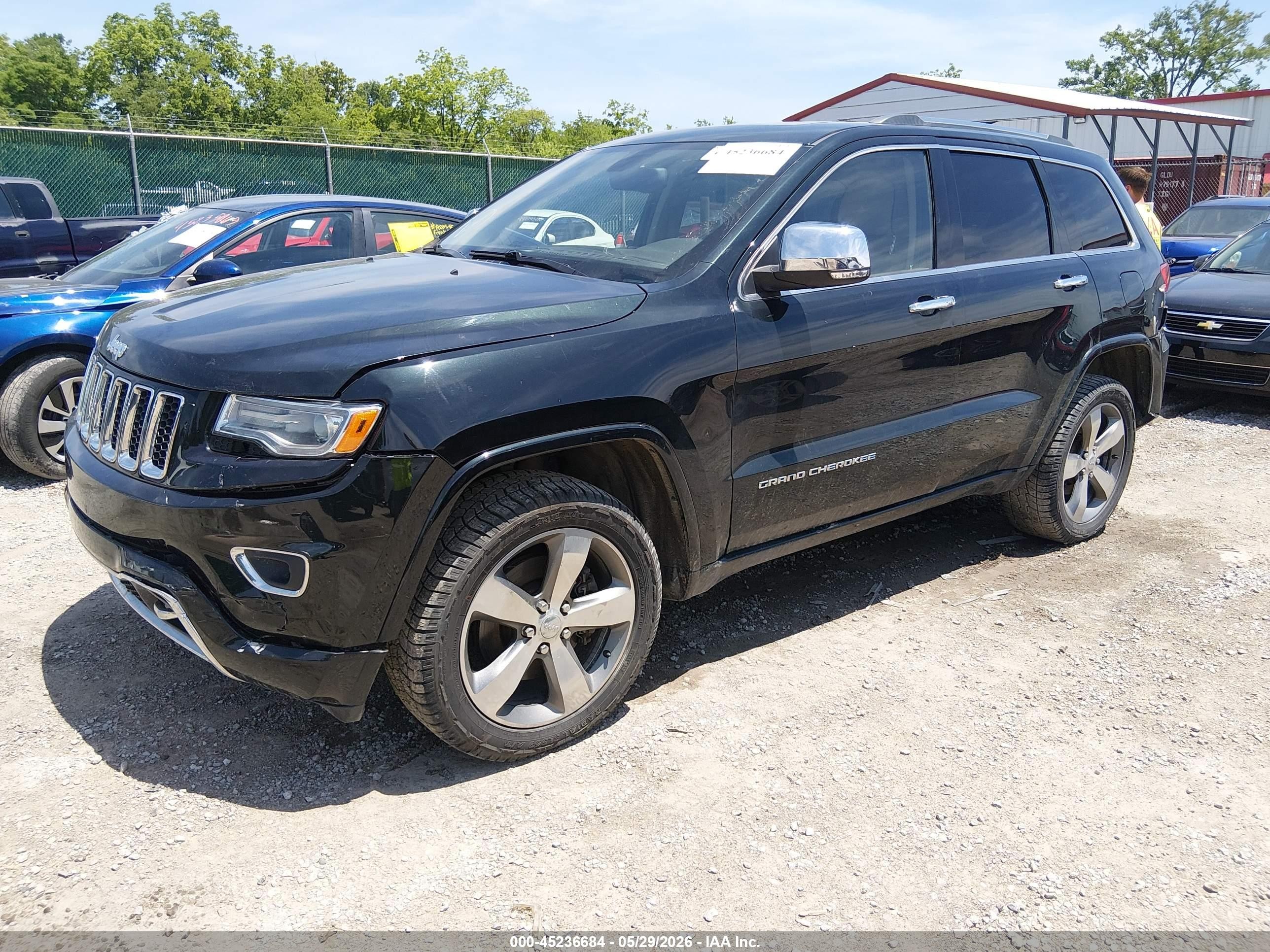 2014 Jeep Grand Cherokee Overland Black vin: 1C4RJFCT0EC385143