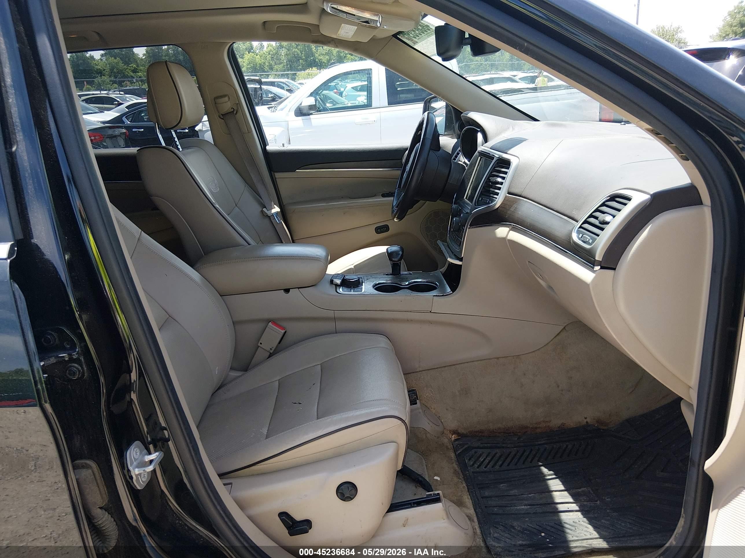 2014 Jeep Grand Cherokee Overland Black vin: 1C4RJFCT0EC385143