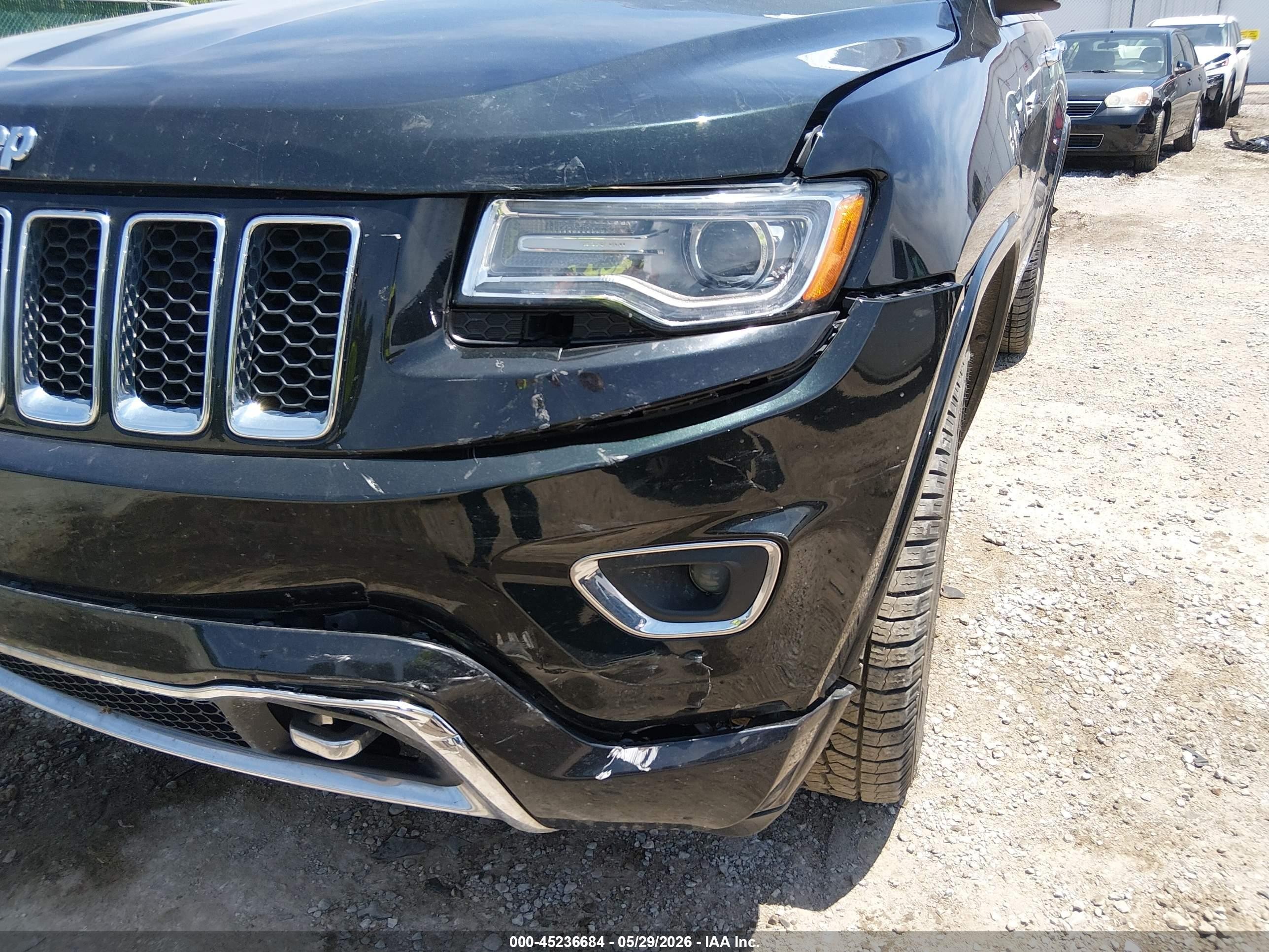 2014 Jeep Grand Cherokee Overland Black vin: 1C4RJFCT0EC385143