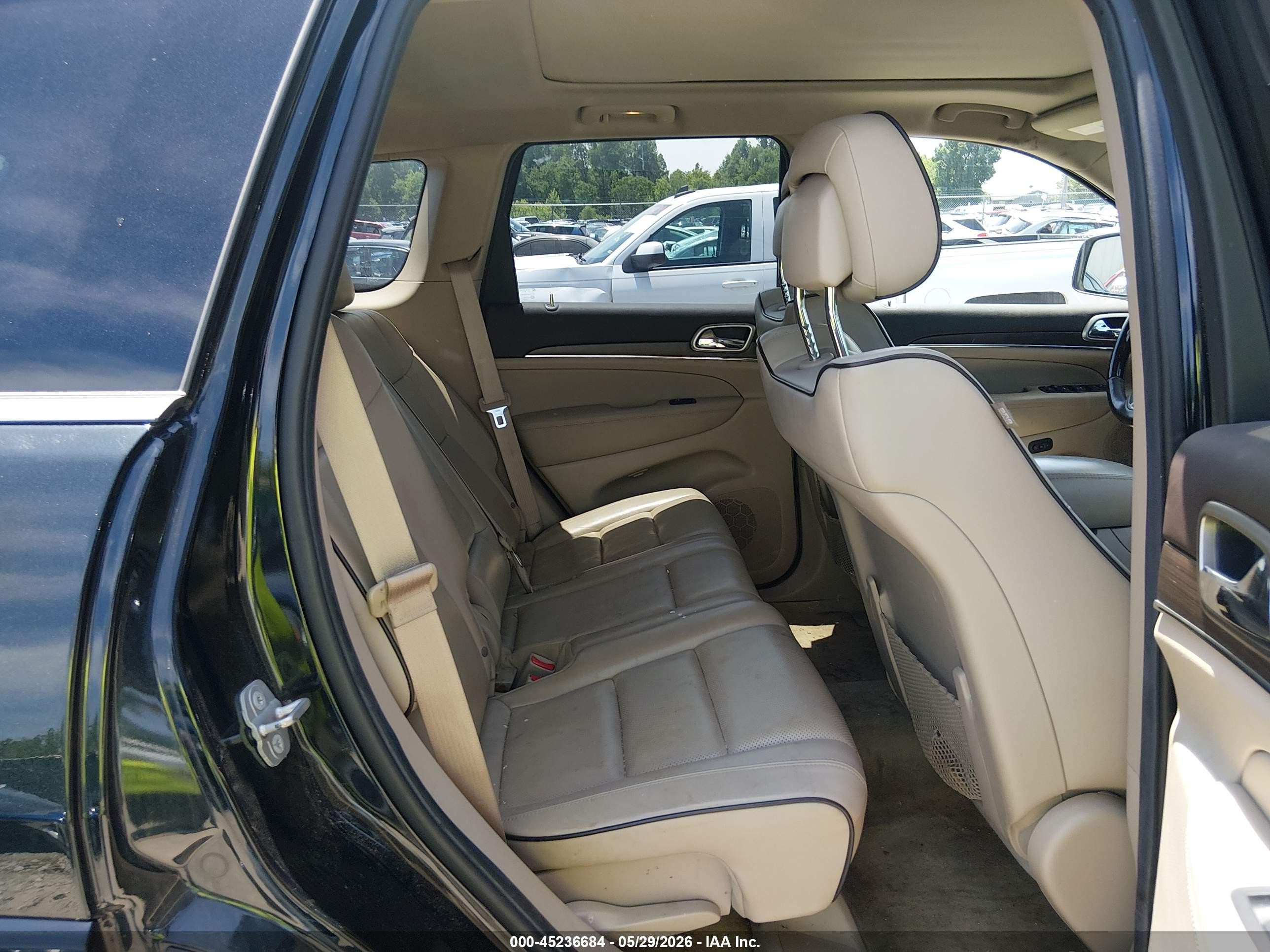 2014 Jeep Grand Cherokee Overland Black vin: 1C4RJFCT0EC385143