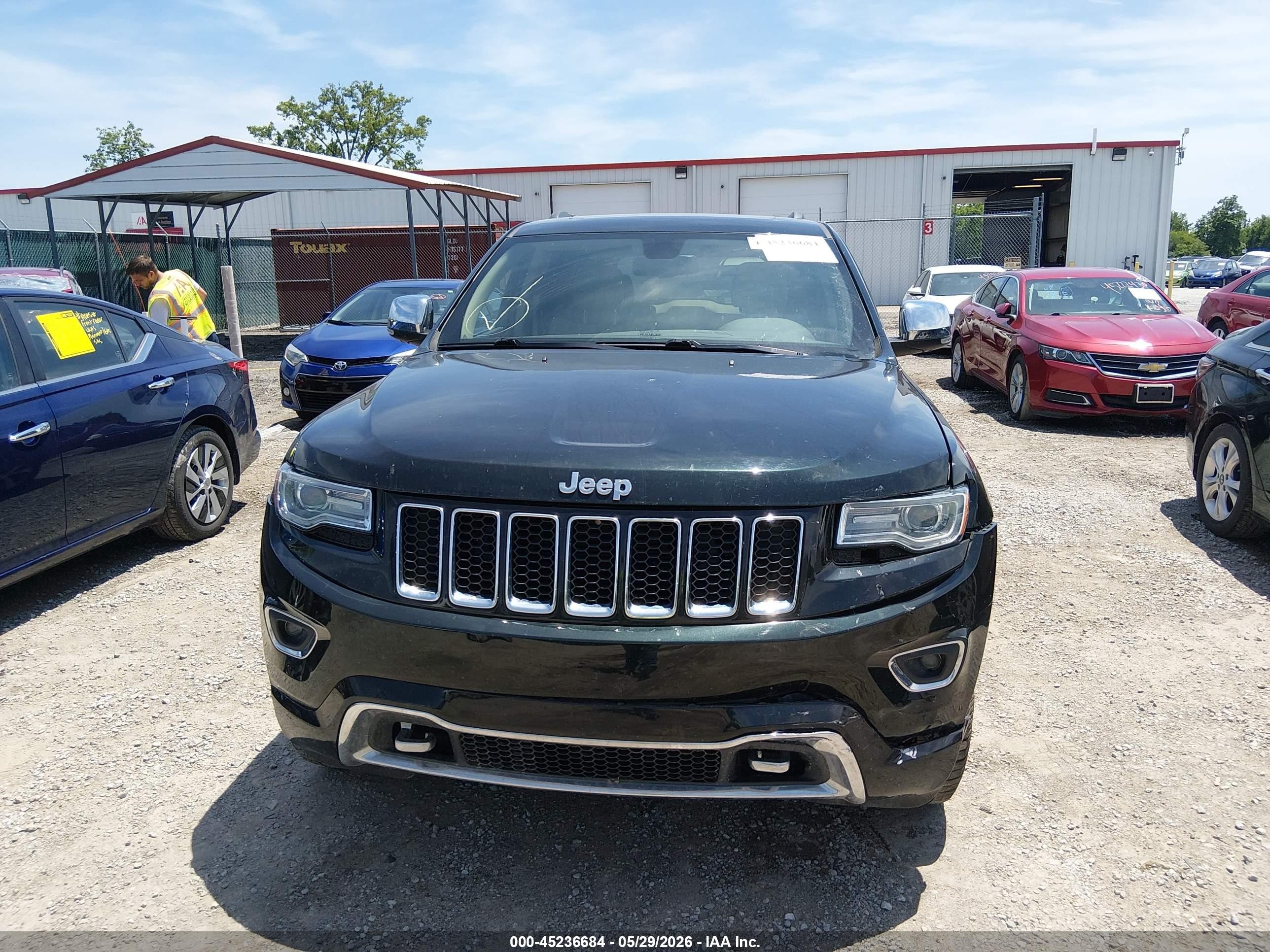 2014 Jeep Grand Cherokee Overland Black vin: 1C4RJFCT0EC385143