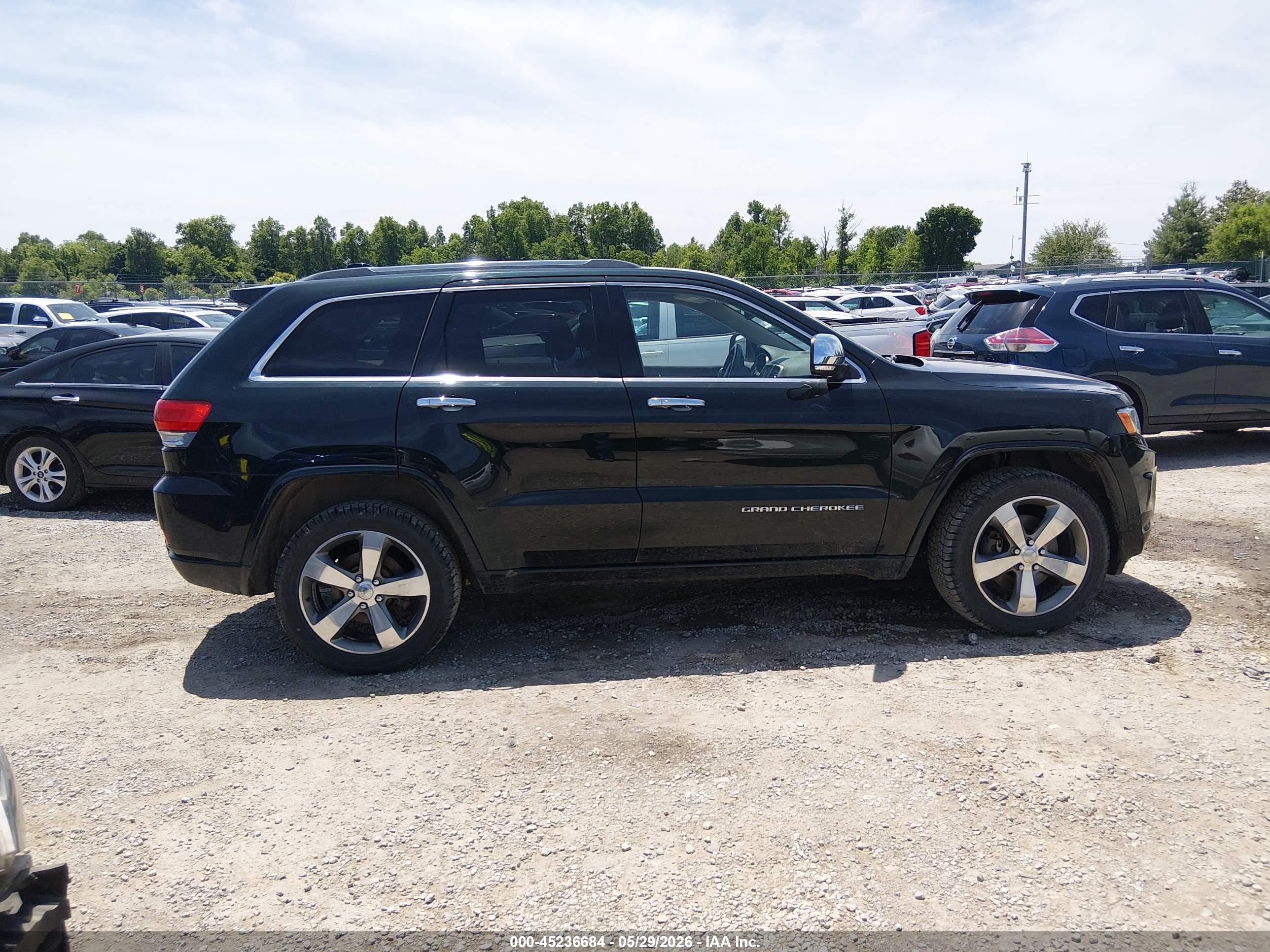 2014 Jeep Grand Cherokee Overland Black vin: 1C4RJFCT0EC385143