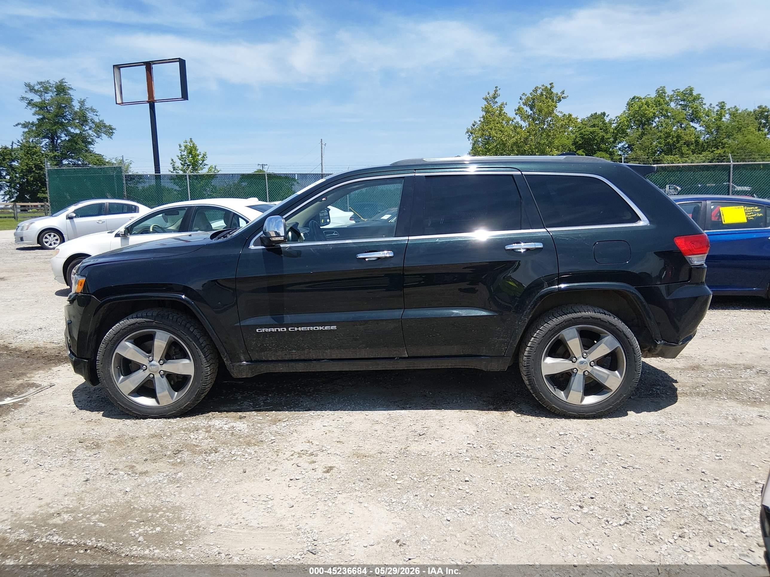 2014 Jeep Grand Cherokee Overland Black vin: 1C4RJFCT0EC385143