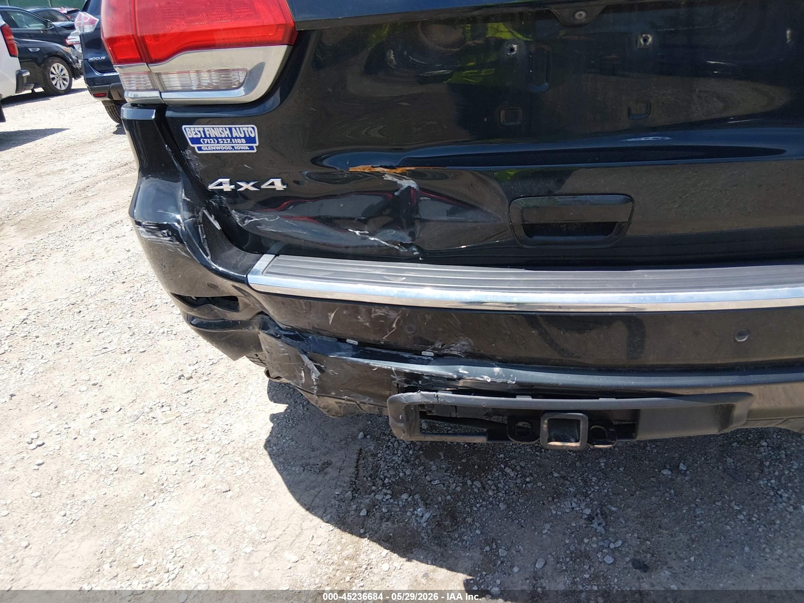 2014 Jeep Grand Cherokee Overland Black vin: 1C4RJFCT0EC385143