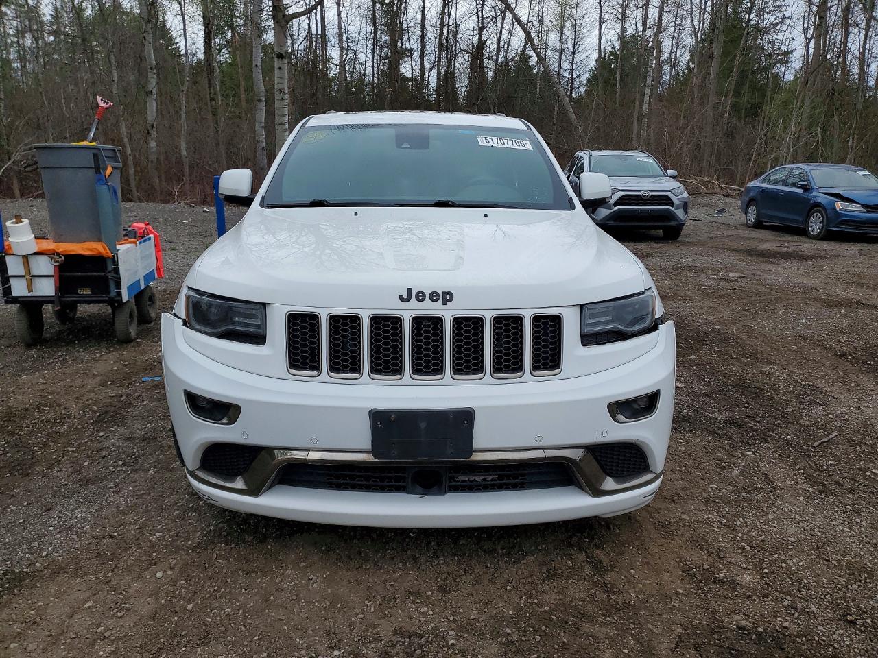 2015 Jeep Grand Cherokee Overland White vin: 1C4RJFCT0FC156382