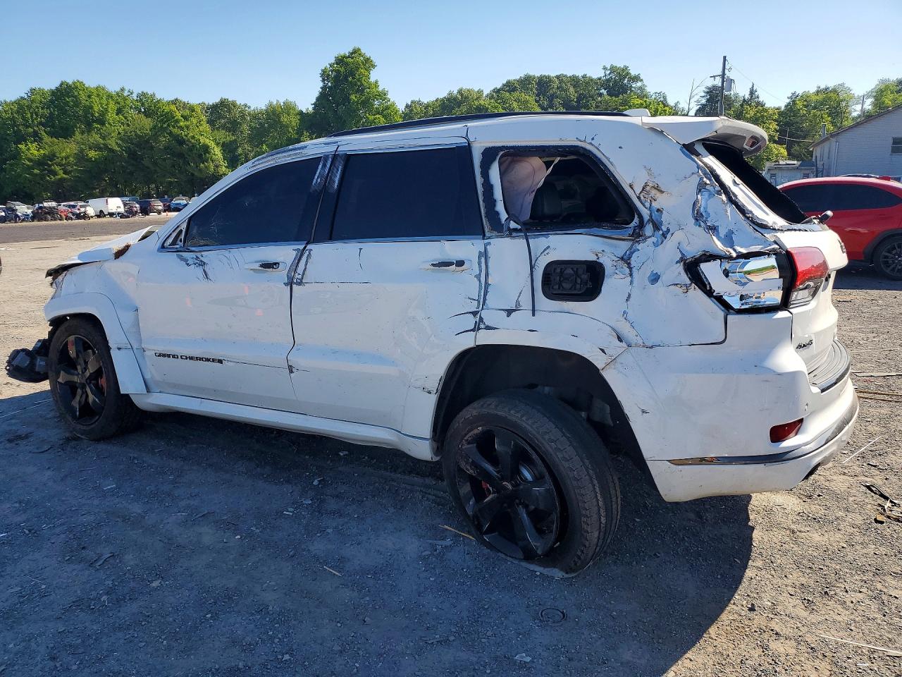 2015 Jeep Grand Cherokee Overland White vin: 1C4RJFCT0FC213292