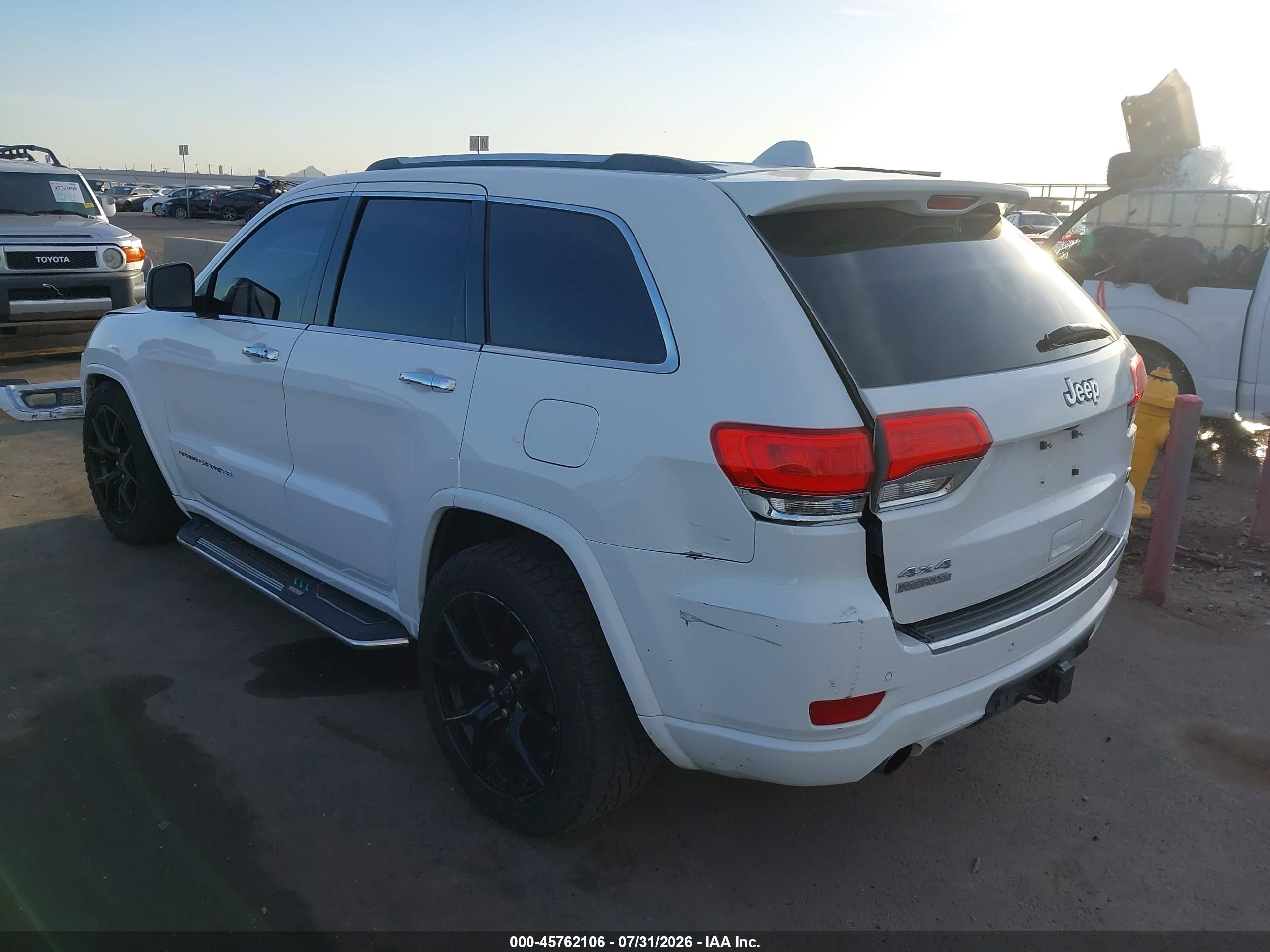 2015 Jeep Grand Cherokee Overland Белый vin: 1C4RJFCT0FC764841