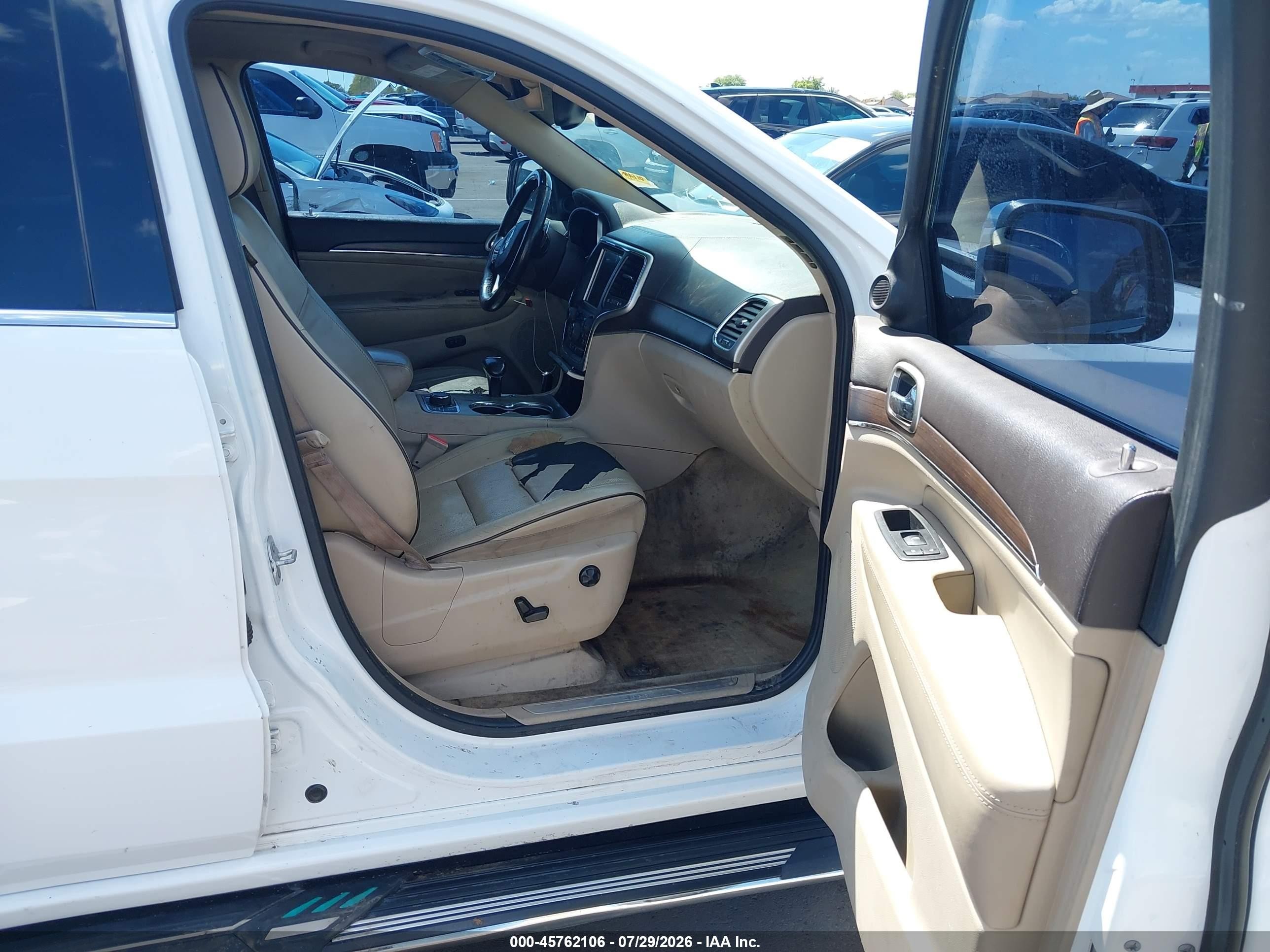 2015 Jeep Grand Cherokee Overland Белый vin: 1C4RJFCT0FC764841