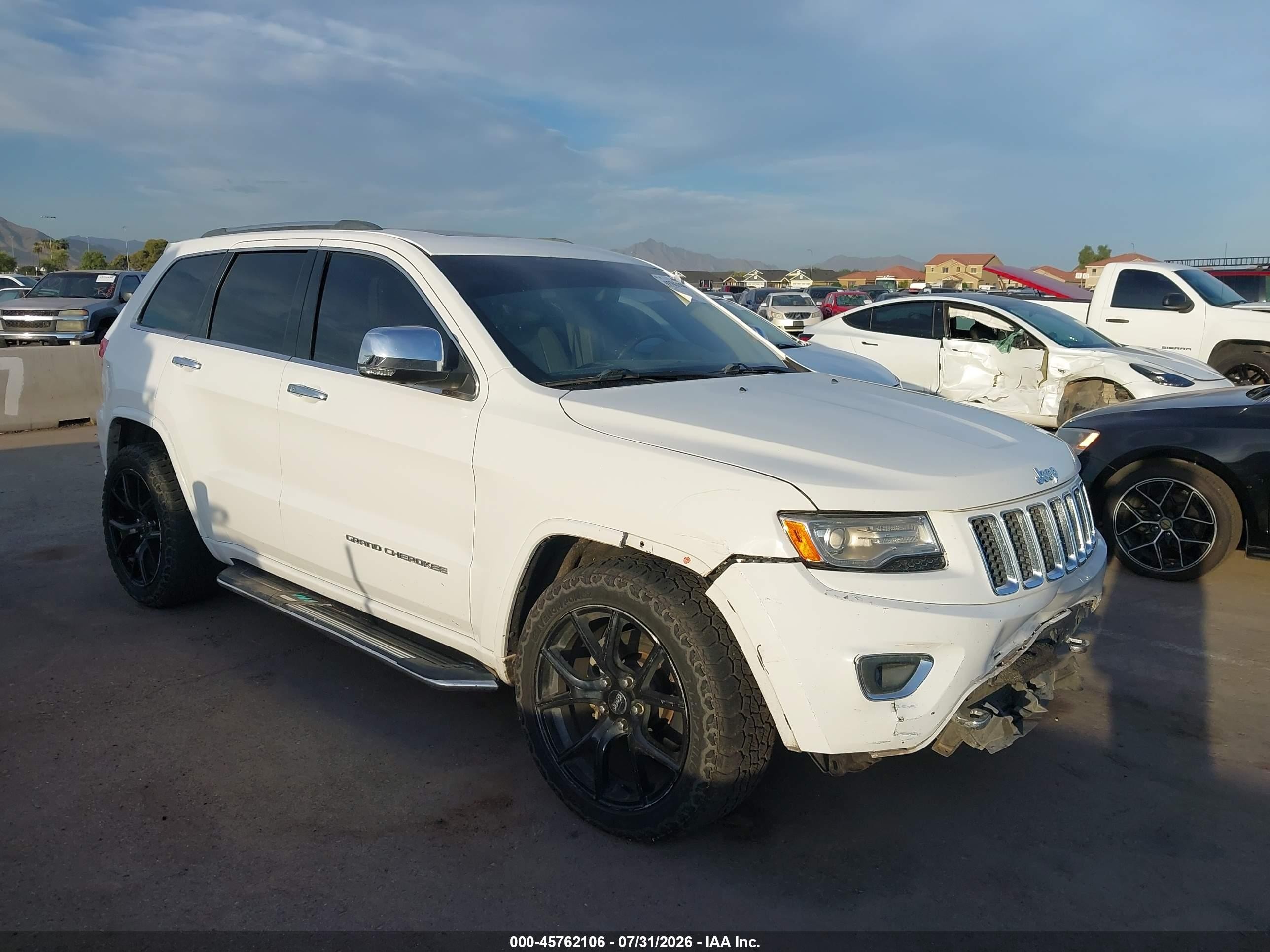 2015 Jeep Grand Cherokee Overland Белый vin: 1C4RJFCT0FC764841