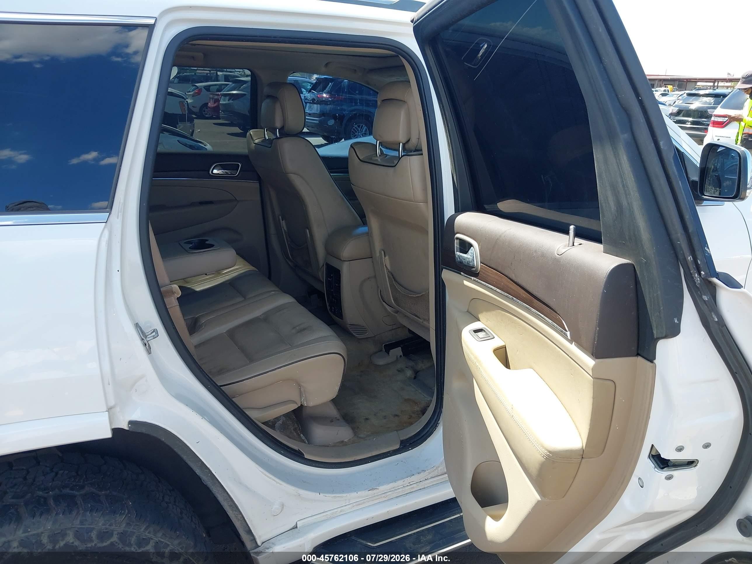 2015 Jeep Grand Cherokee Overland Белый vin: 1C4RJFCT0FC764841