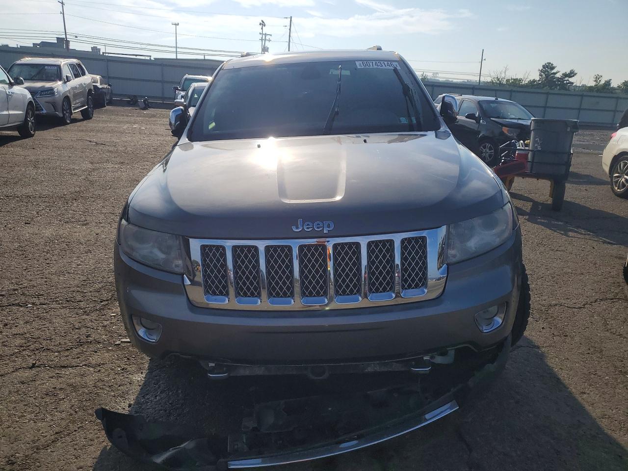 2012 Jeep Grand Cherokee Overland Silver vin: 1C4RJFCT1CC233787