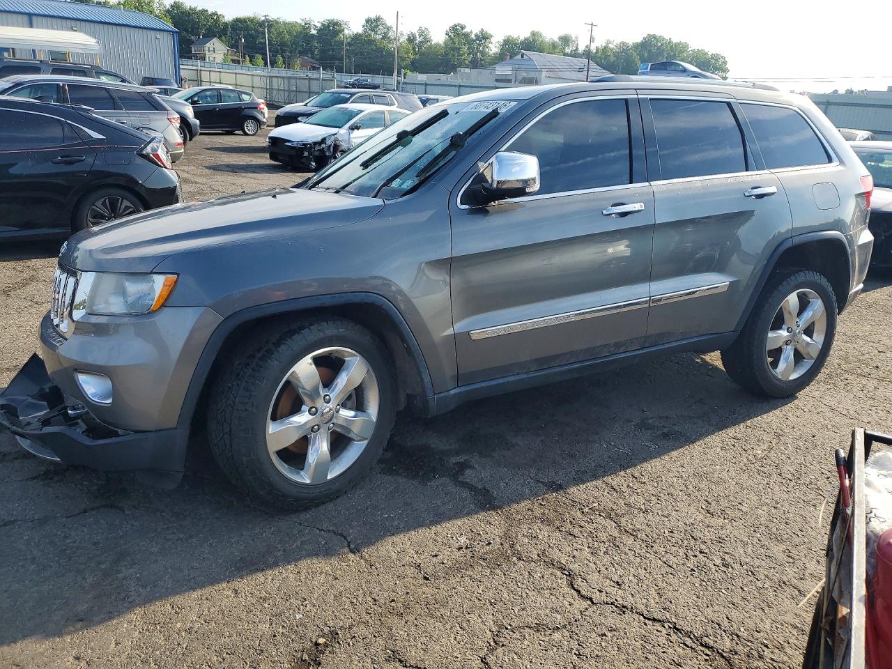 2012 Jeep Grand Cherokee Overland Silver vin: 1C4RJFCT1CC233787