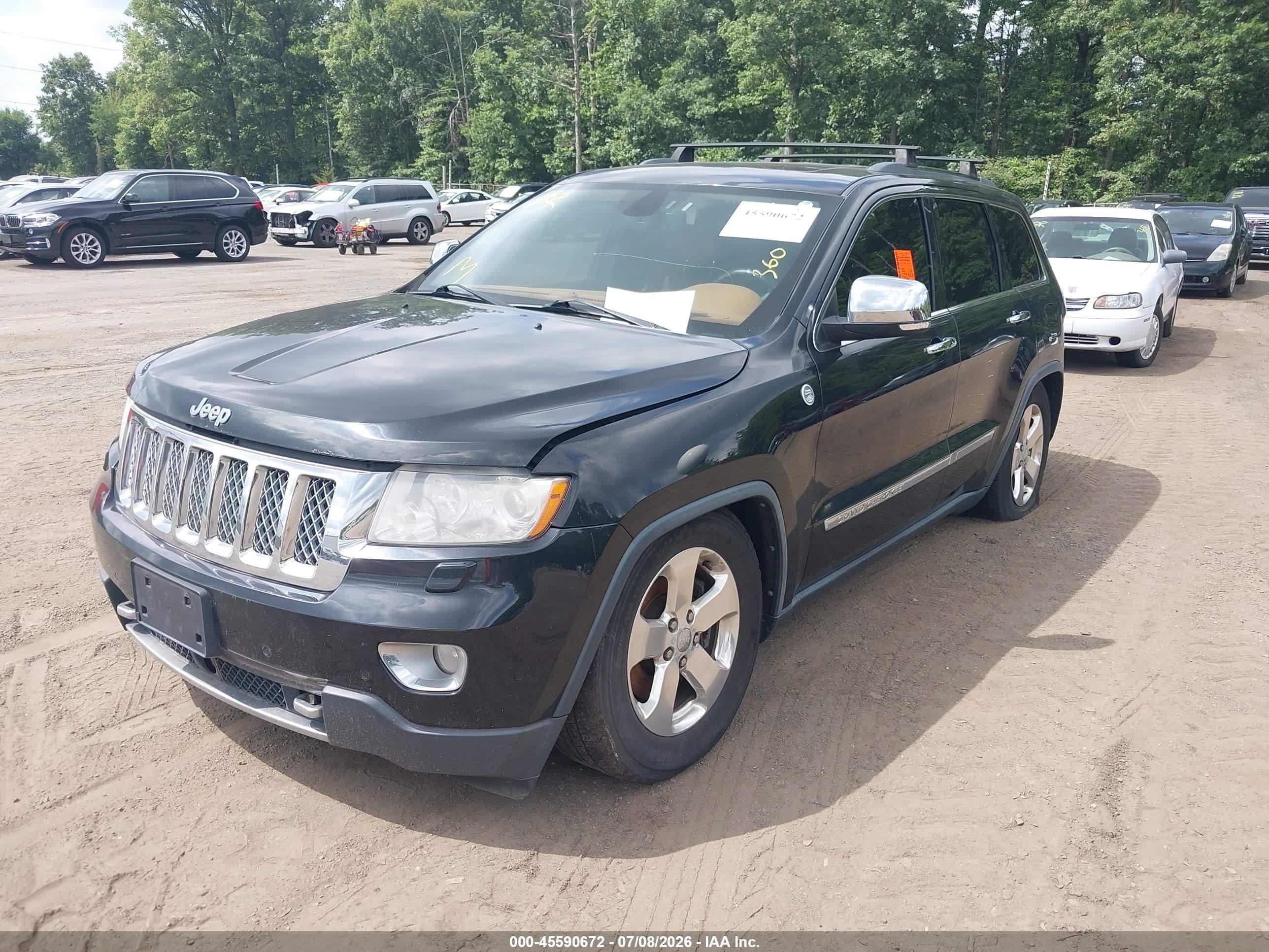 2013 Jeep Grand Cherokee Overland Summit Black vin: 1C4RJFCT1DC631373
