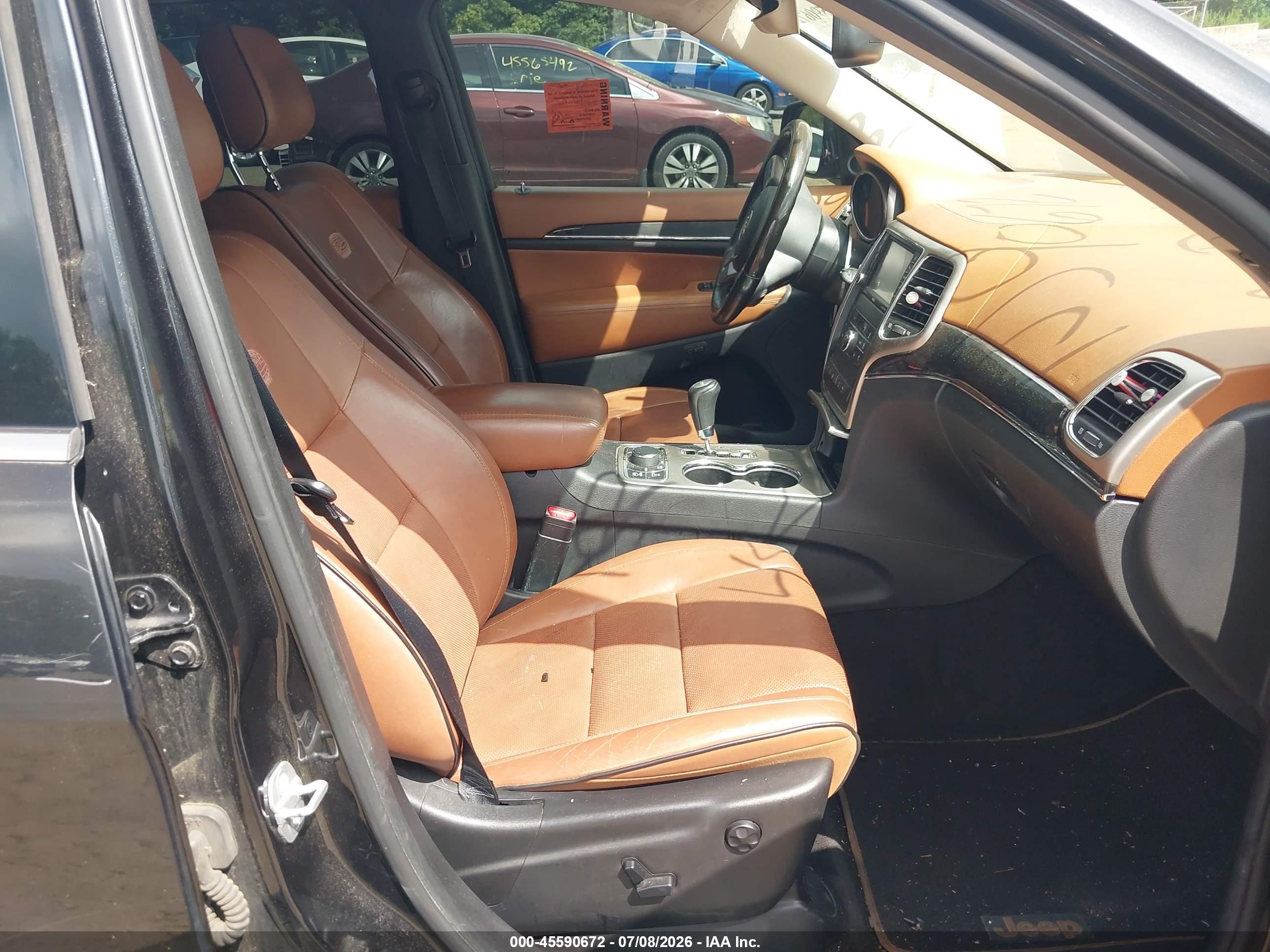 2013 Jeep Grand Cherokee Overland Summit Black vin: 1C4RJFCT1DC631373