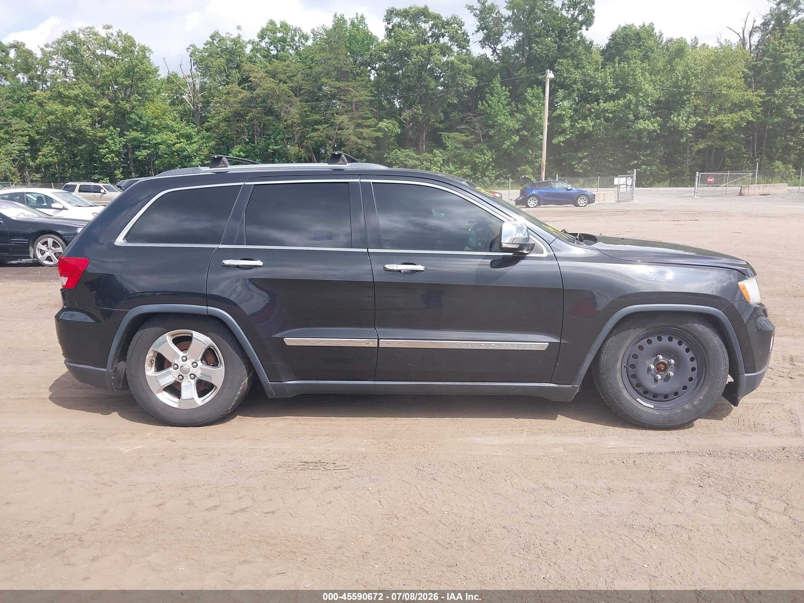 2013 Jeep Grand Cherokee Overland Summit Black vin: 1C4RJFCT1DC631373