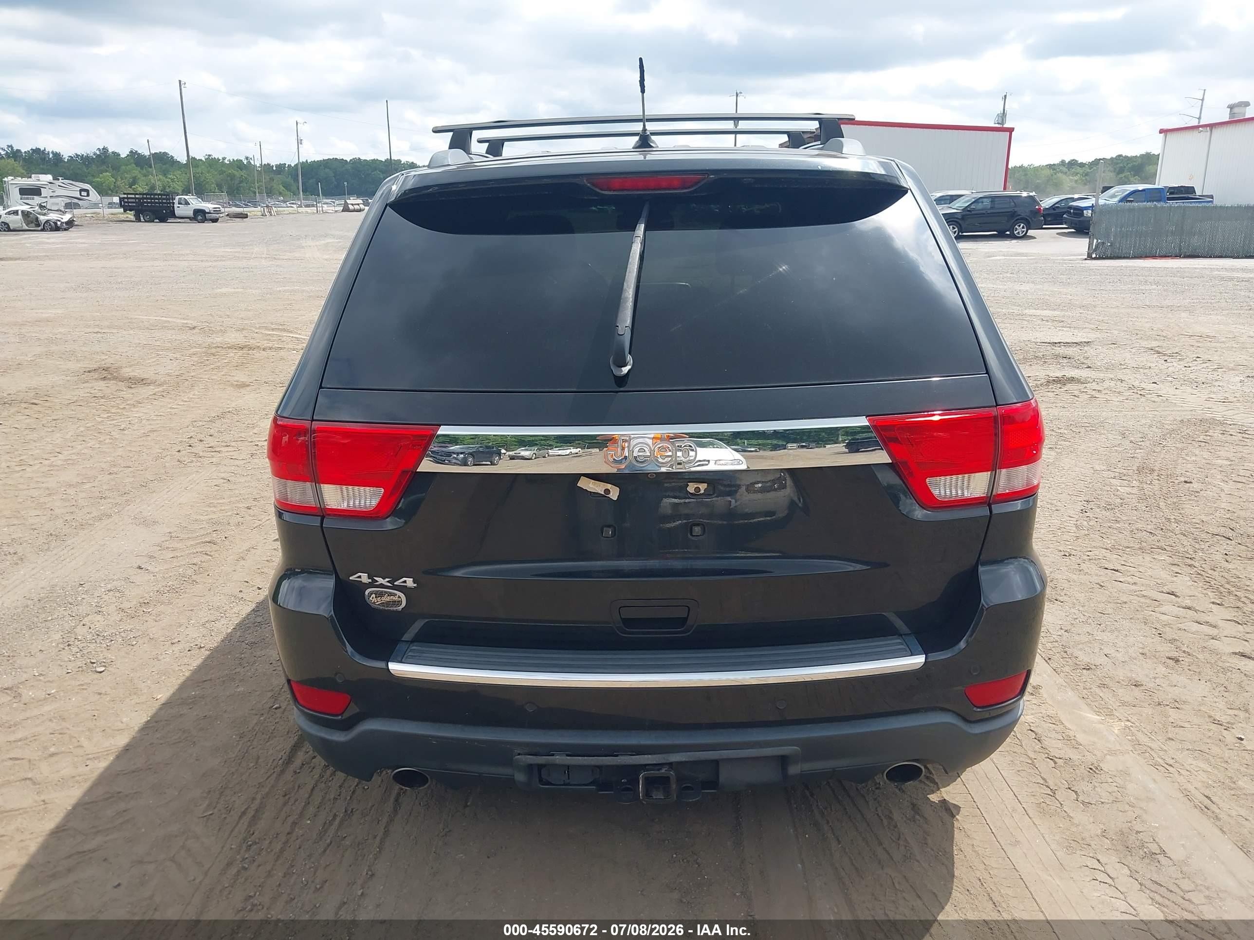 2013 Jeep Grand Cherokee Overland Summit Black vin: 1C4RJFCT1DC631373