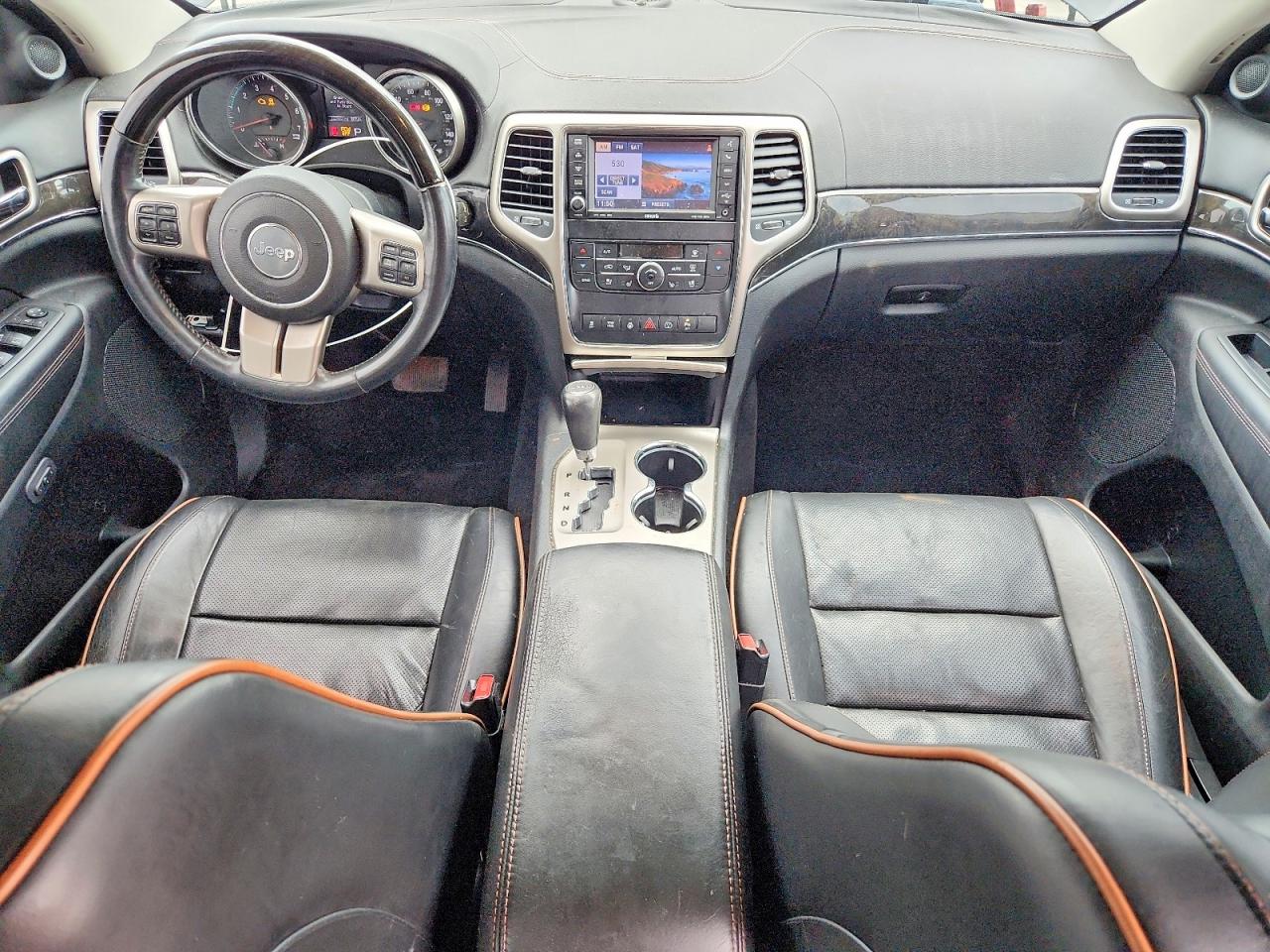2013 Jeep Grand Cherokee Overland Black vin: 1C4RJFCT1DC639330