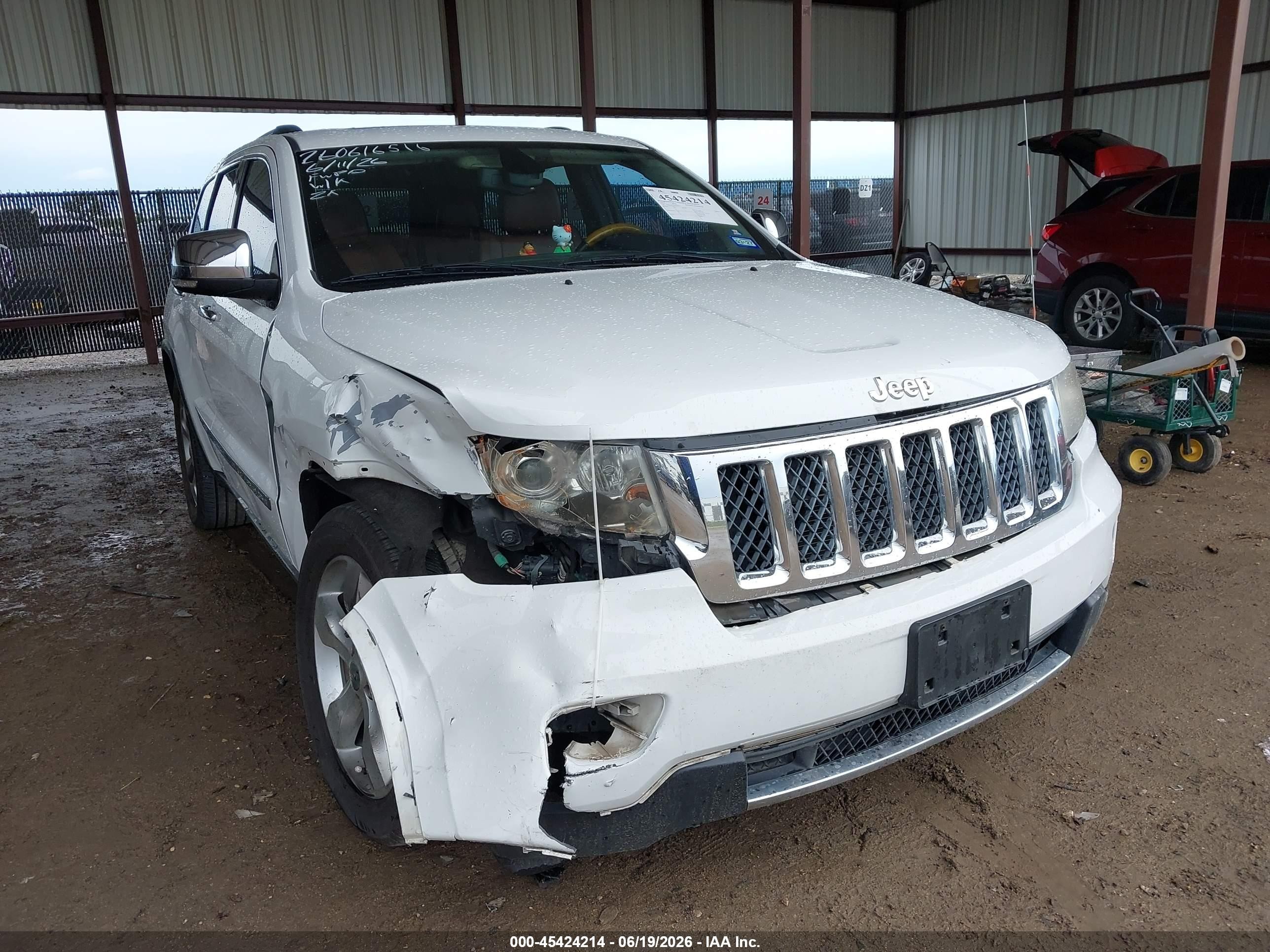 2013 Jeep Grand Cherokee Overland Белый vin: 1C4RJFCT1DC646472
