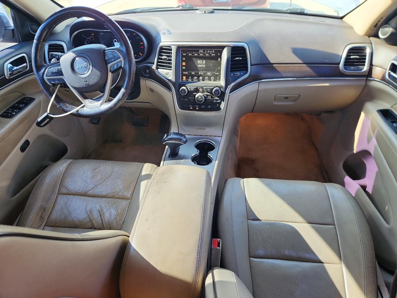 2015 Jeep Grand Cherokee Overland White vin: 1C4RJFCT1FC757378