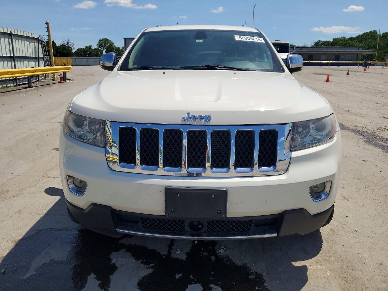 2012 Jeep Grand Cherokee Overland White vin: 1C4RJFCT2CC116638