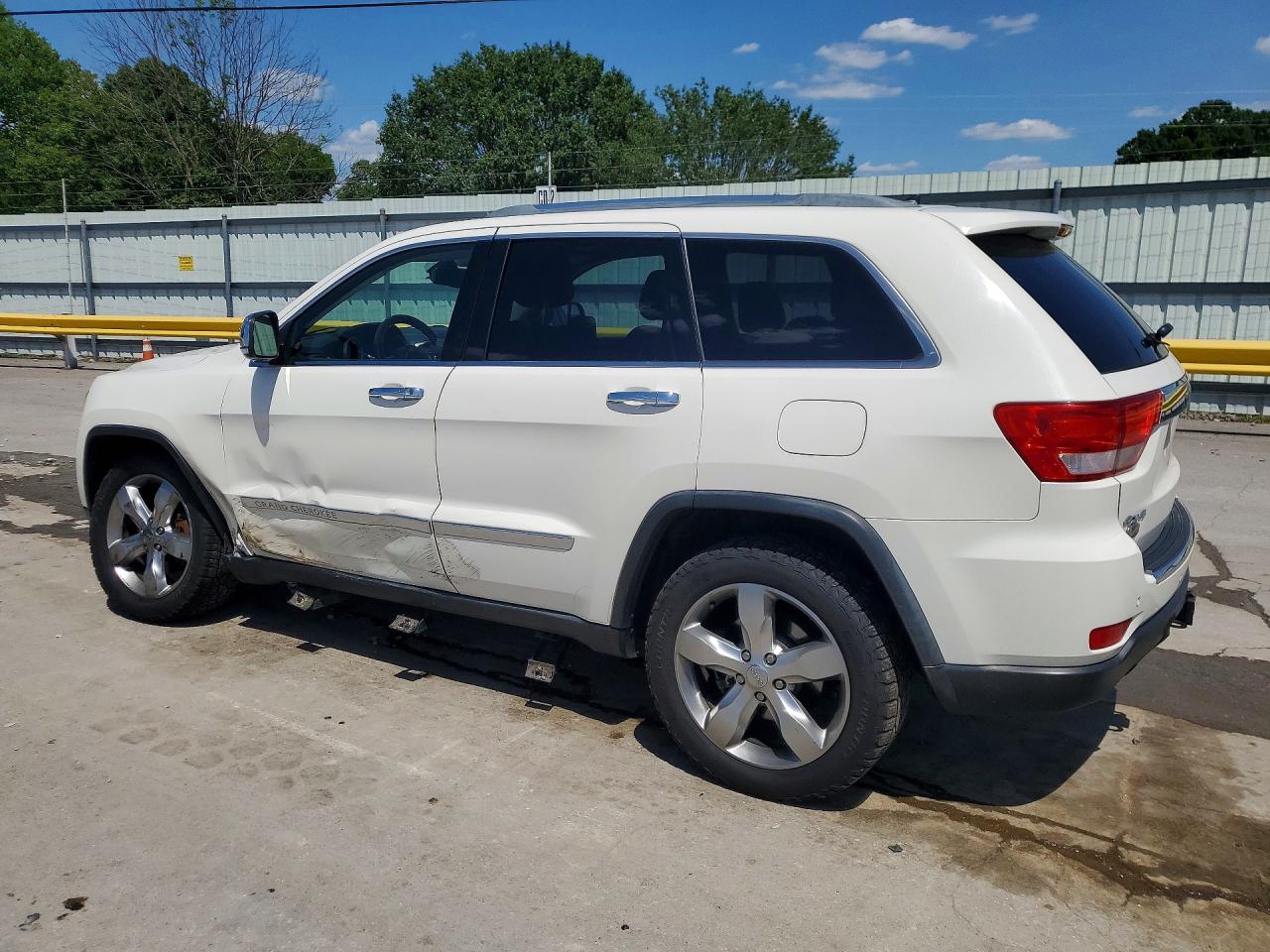 2012 Jeep Grand Cherokee Overland White vin: 1C4RJFCT2CC116638