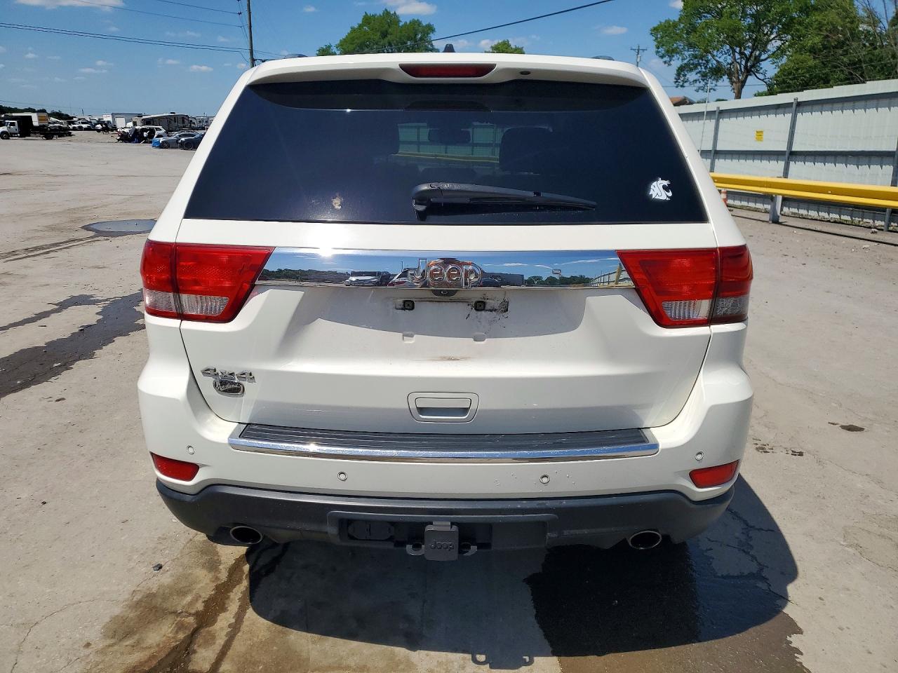 2012 Jeep Grand Cherokee Overland White vin: 1C4RJFCT2CC116638