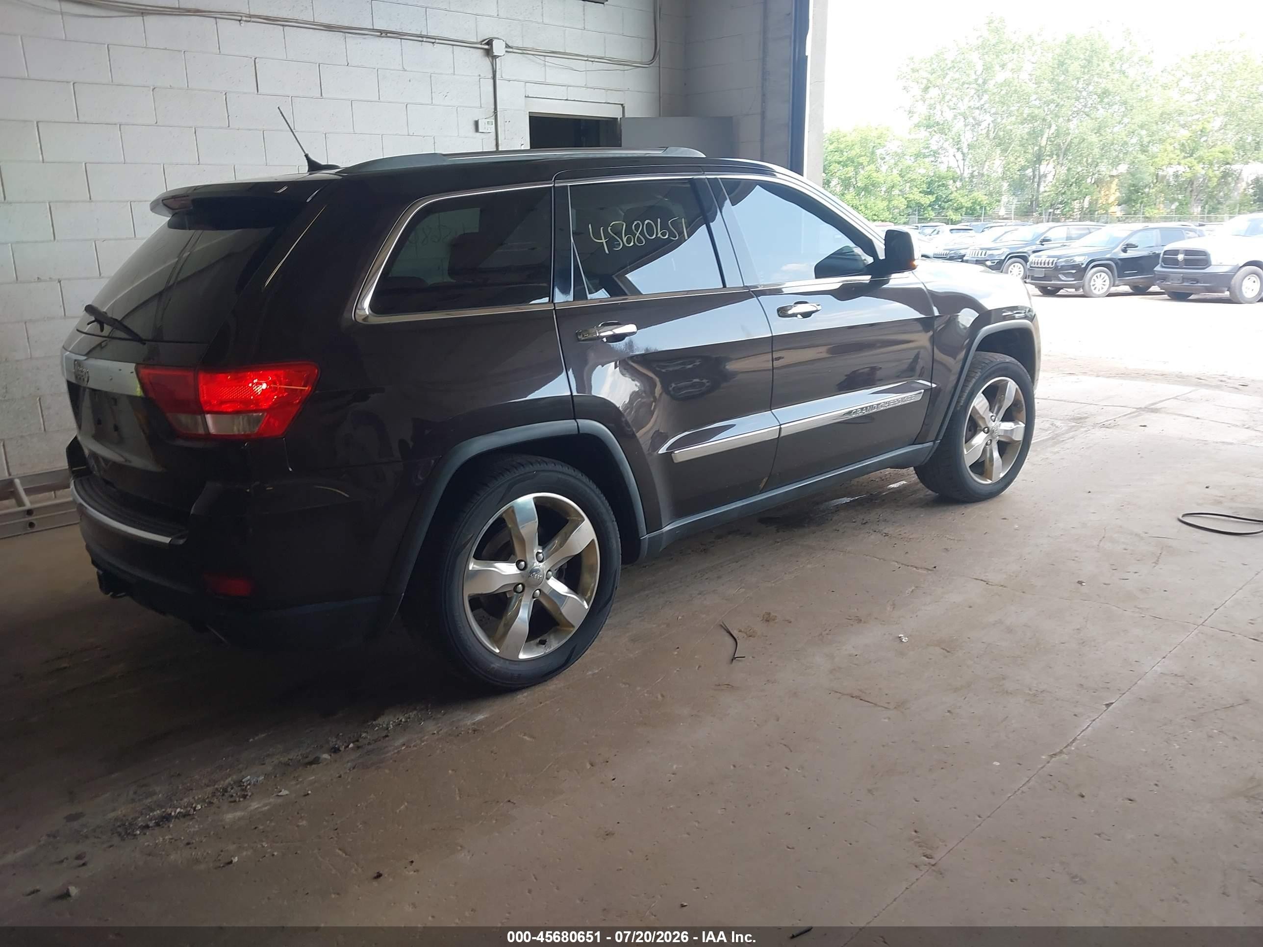 2012 Jeep Grand Cherokee Overland Brown vin: 1C4RJFCT2CC191923