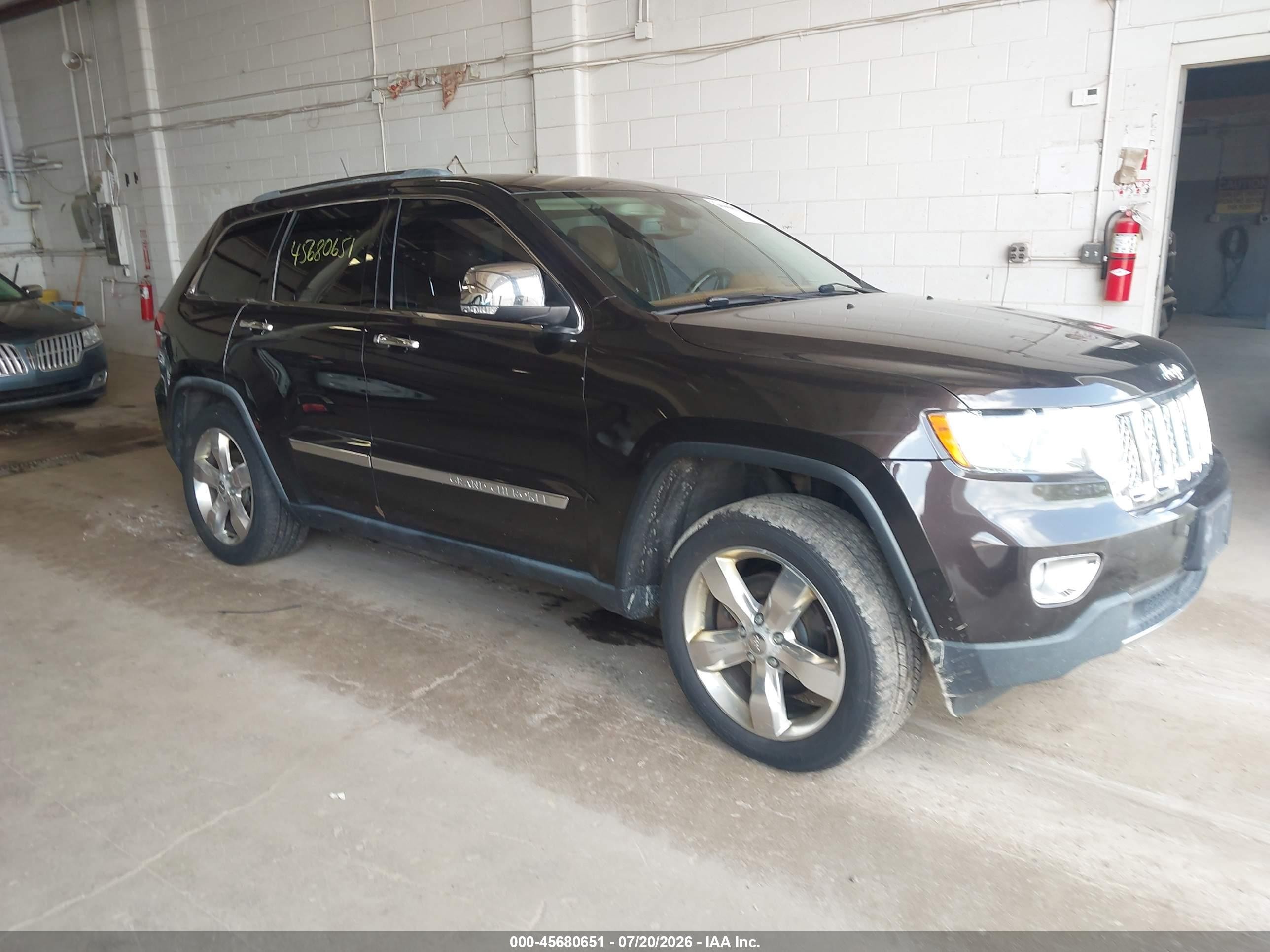 2012 Jeep Grand Cherokee Overland Brown vin: 1C4RJFCT2CC191923