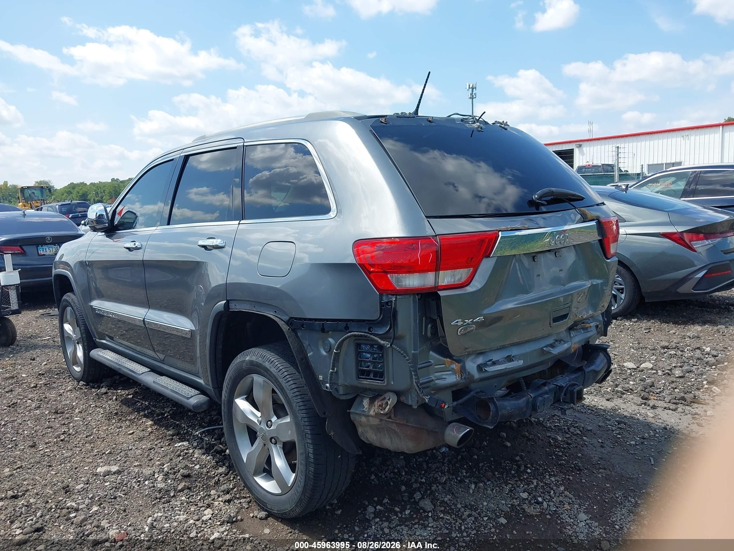 2012 Jeep Grand Cherokee Overland Gray vin: 1C4RJFCT2CC194272