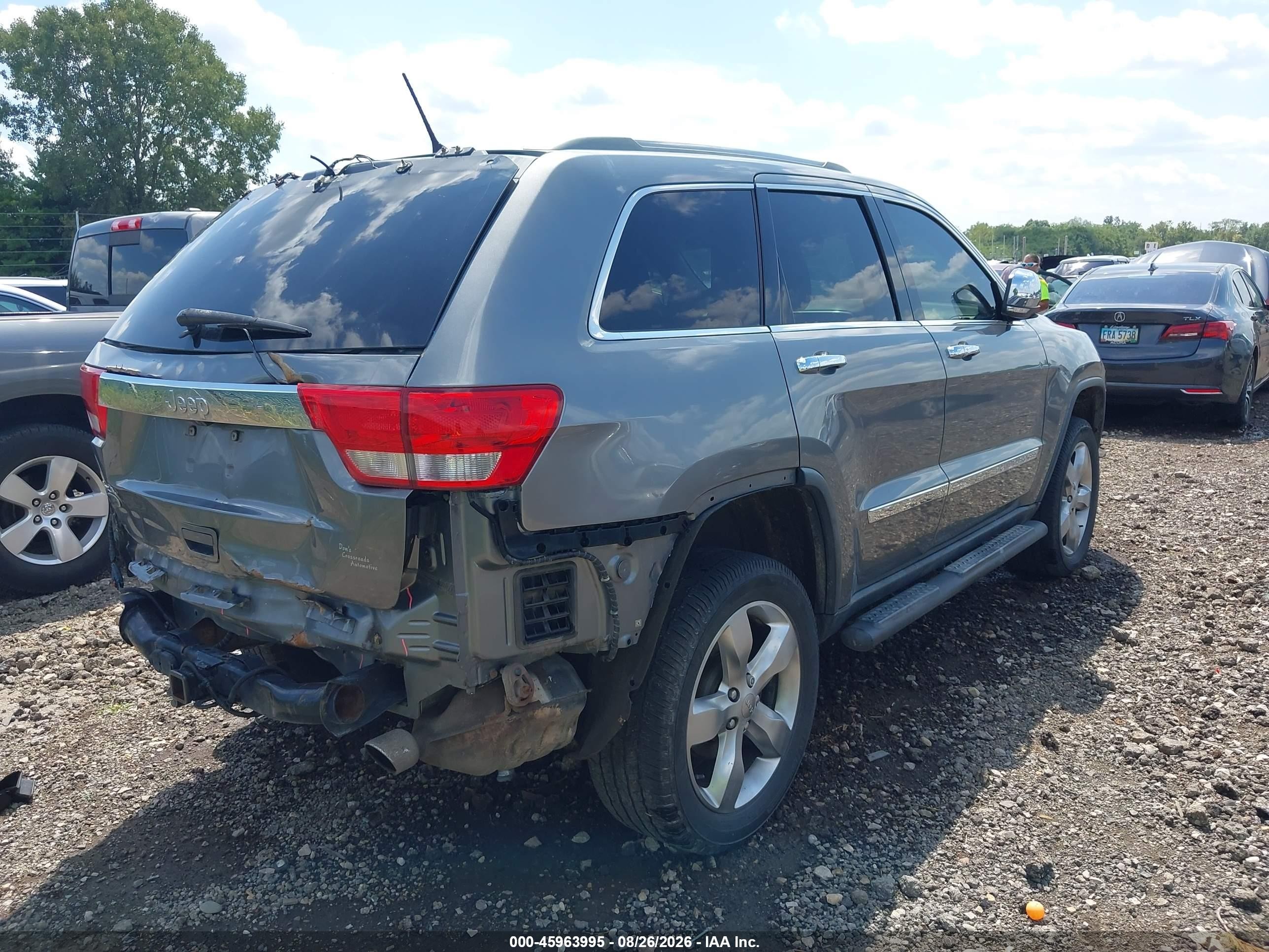 2012 Jeep Grand Cherokee Overland Gray vin: 1C4RJFCT2CC194272