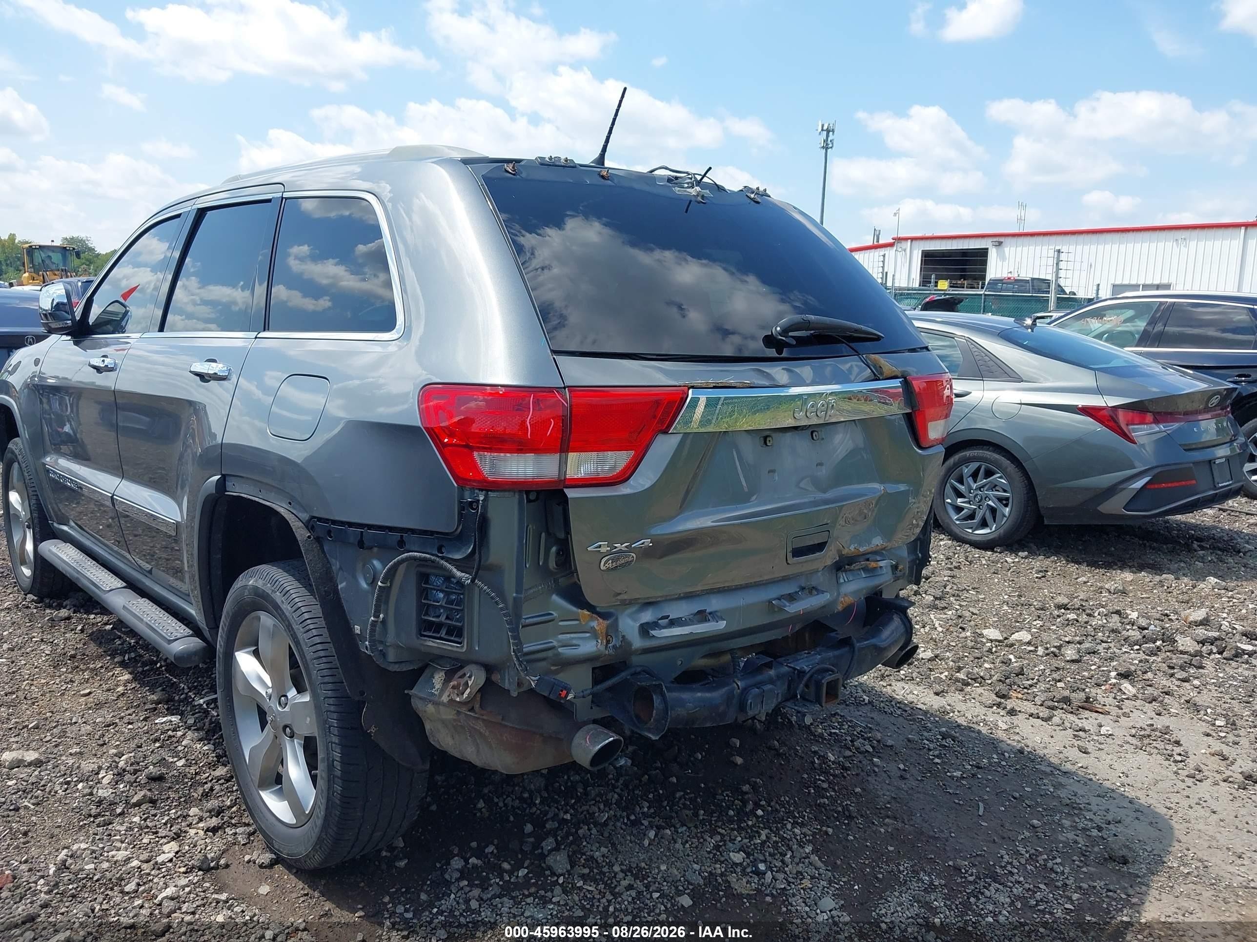 2012 Jeep Grand Cherokee Overland Gray vin: 1C4RJFCT2CC194272