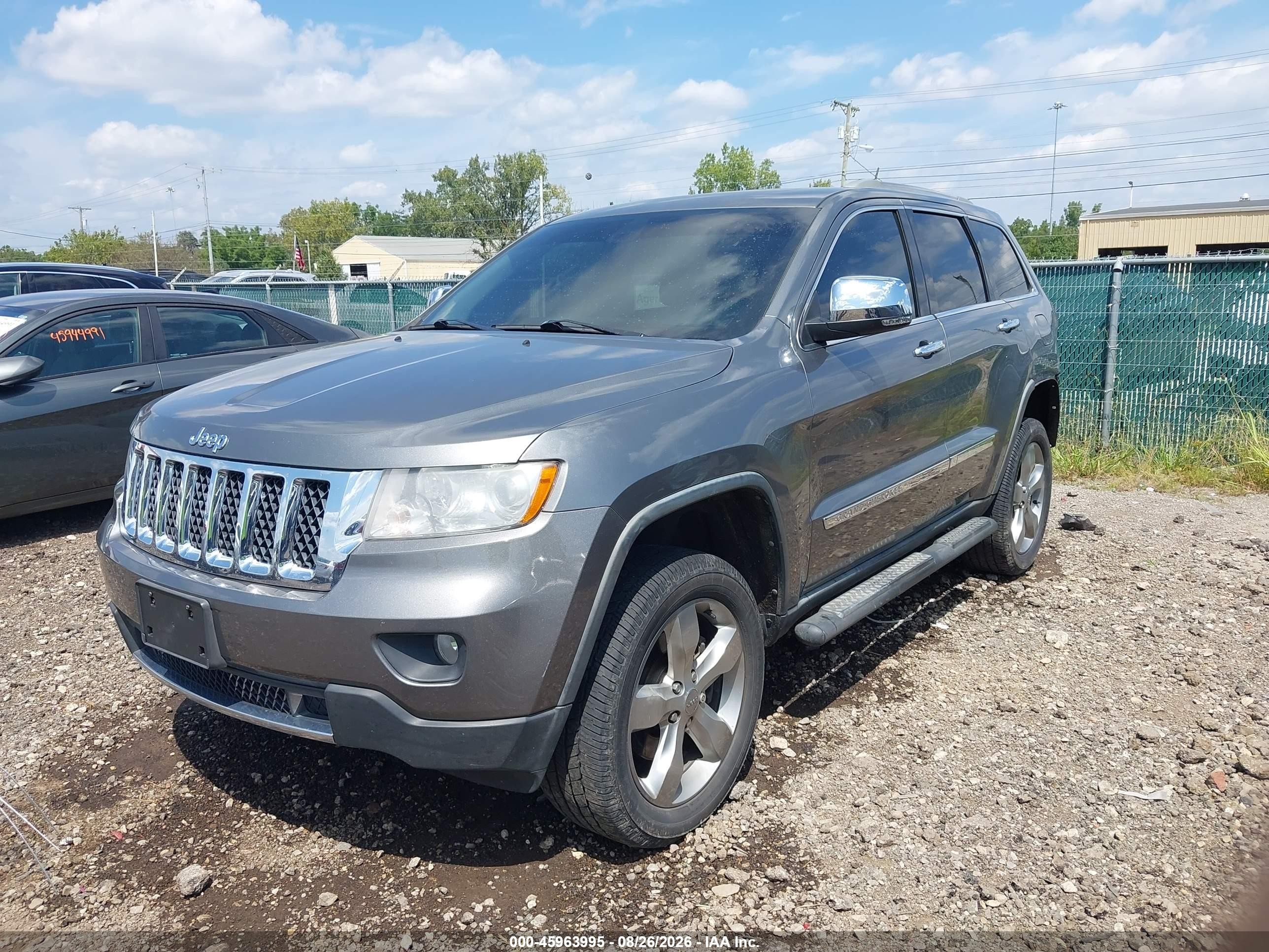 2012 Jeep Grand Cherokee Overland Gray vin: 1C4RJFCT2CC194272