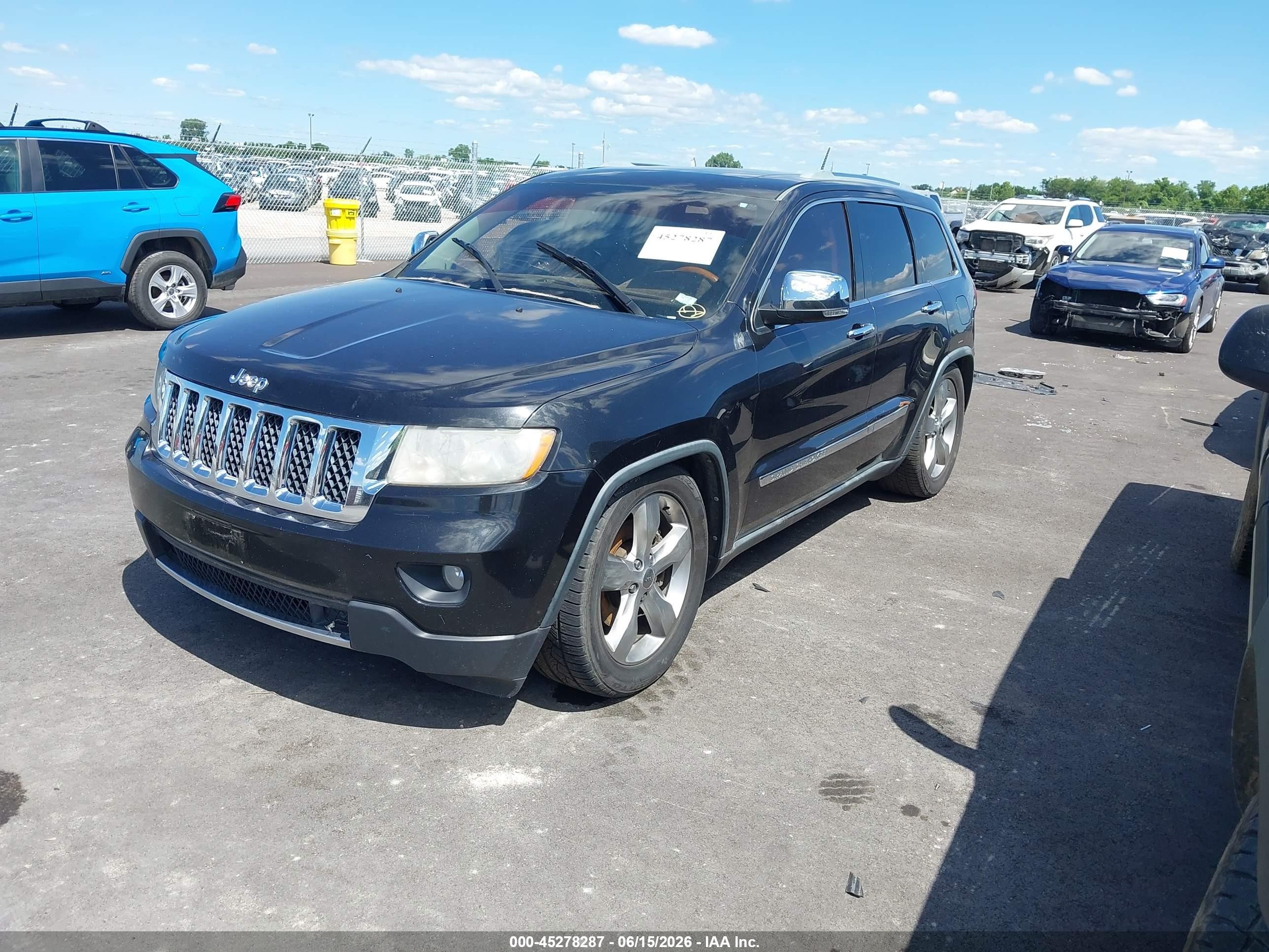 2012 Jeep Grand Cherokee Overland Black vin: 1C4RJFCT2CC220773
