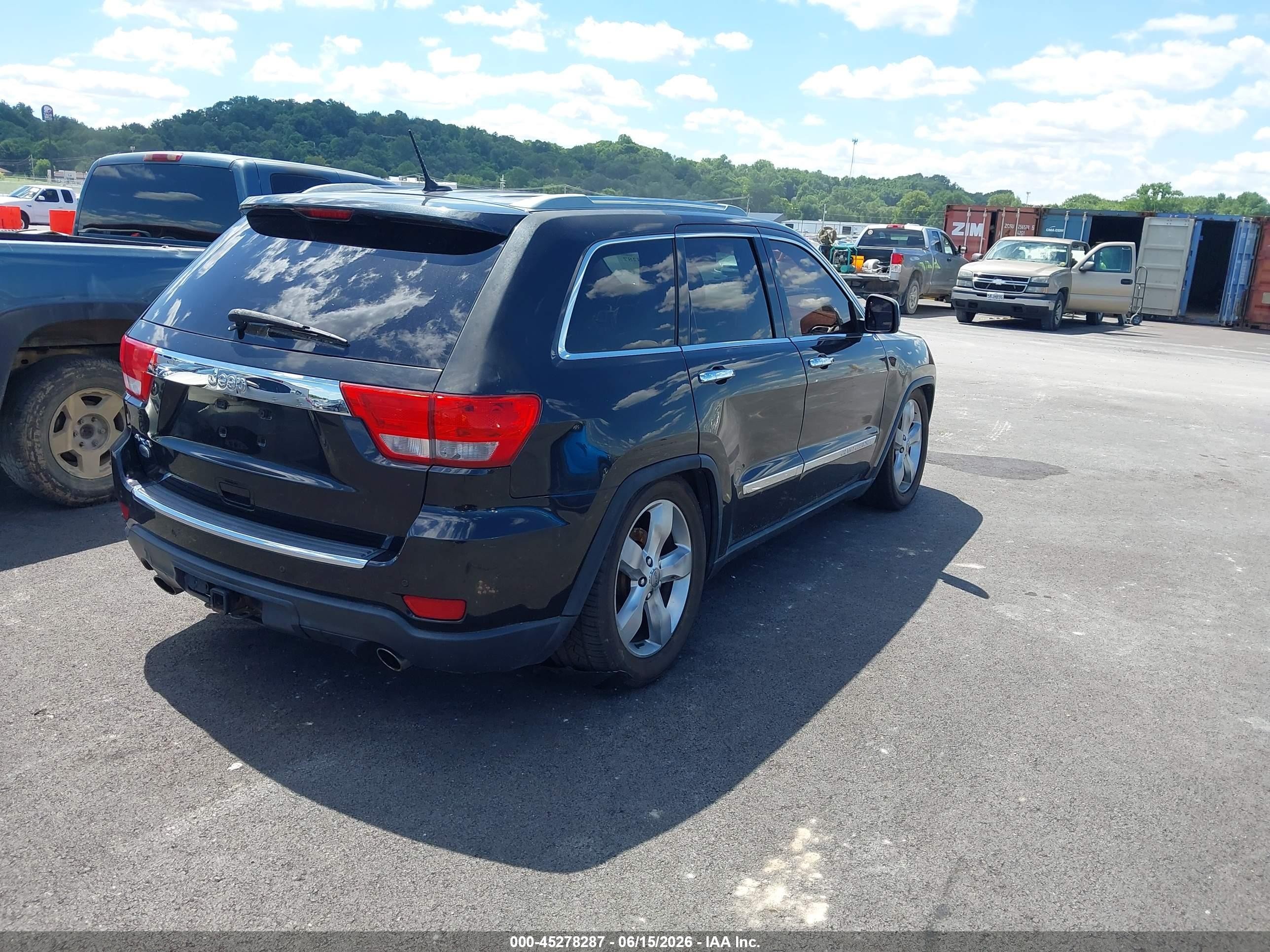 2012 Jeep Grand Cherokee Overland Black vin: 1C4RJFCT2CC220773