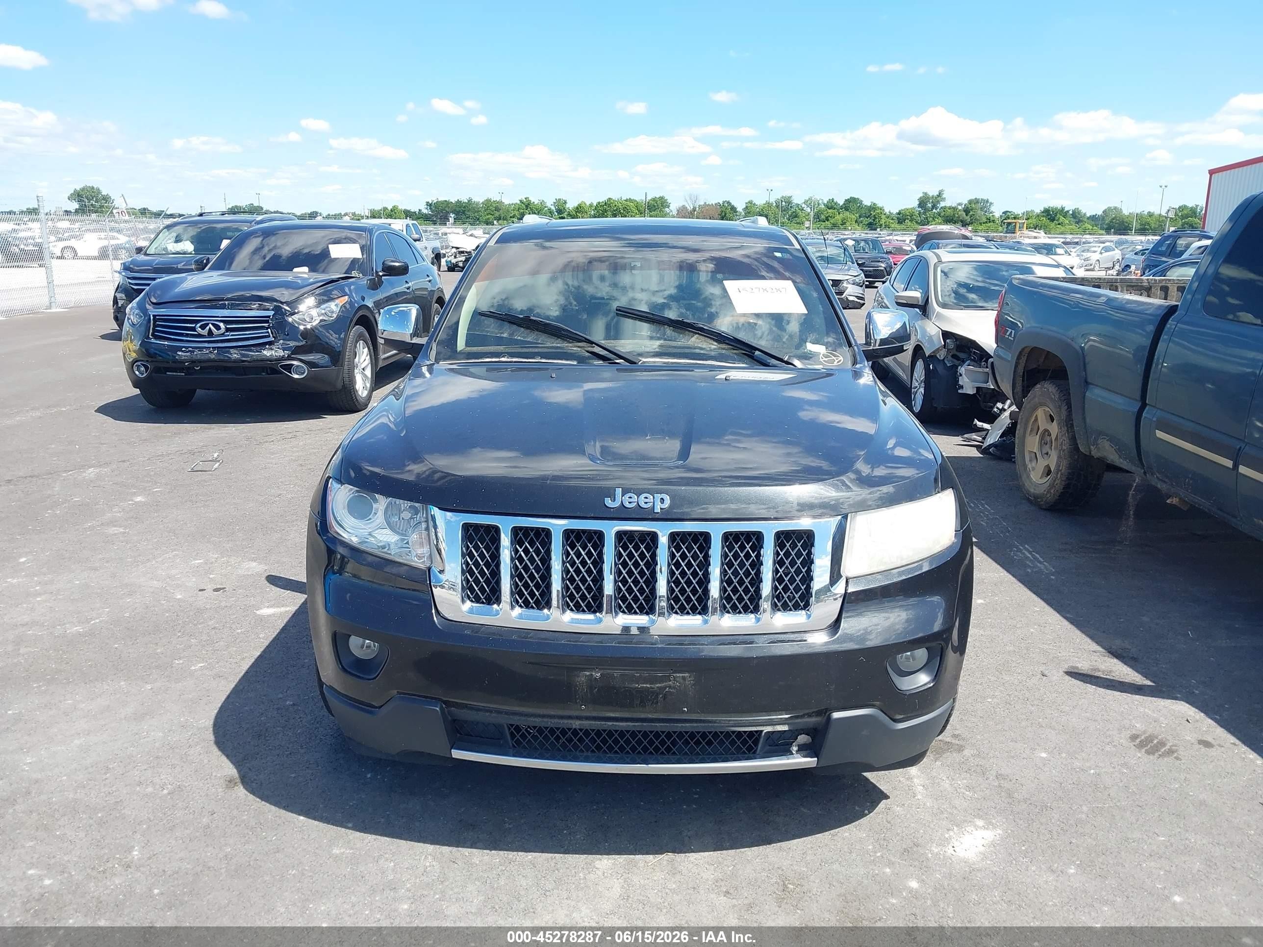 2012 Jeep Grand Cherokee Overland Black vin: 1C4RJFCT2CC220773