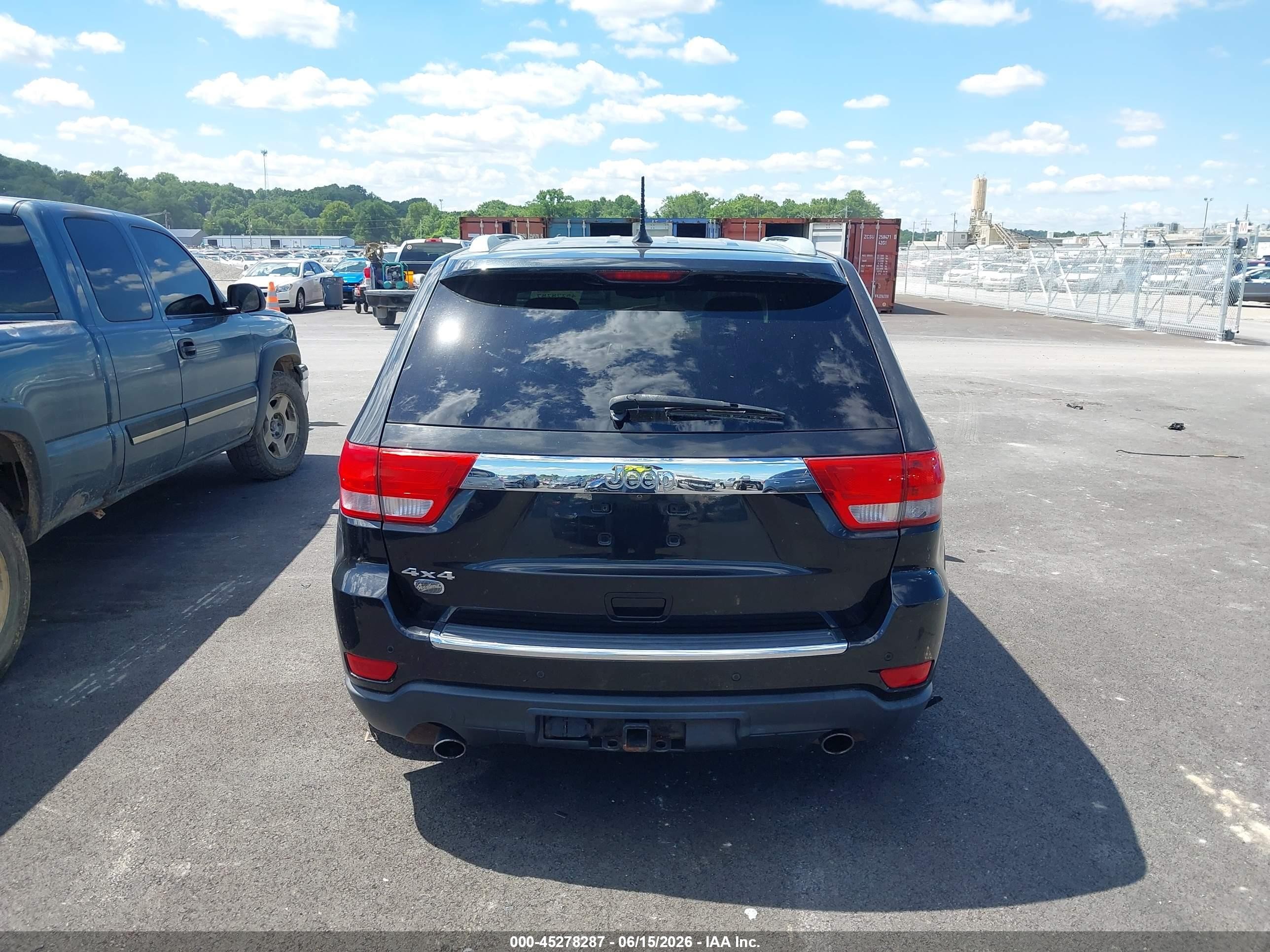2012 Jeep Grand Cherokee Overland Black vin: 1C4RJFCT2CC220773